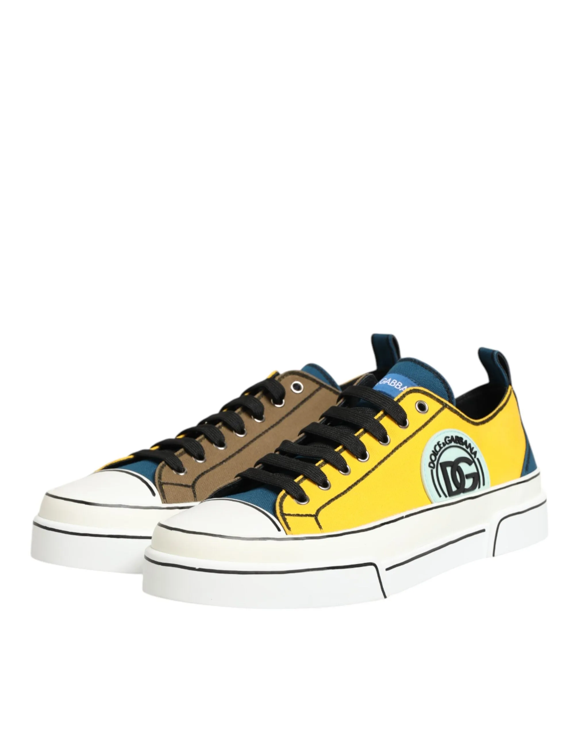 Dolce & Gabbana Multicolor Cotton Logo Low Top Sneakers Shoes sold by Siebentaschen product image thumbnail 4