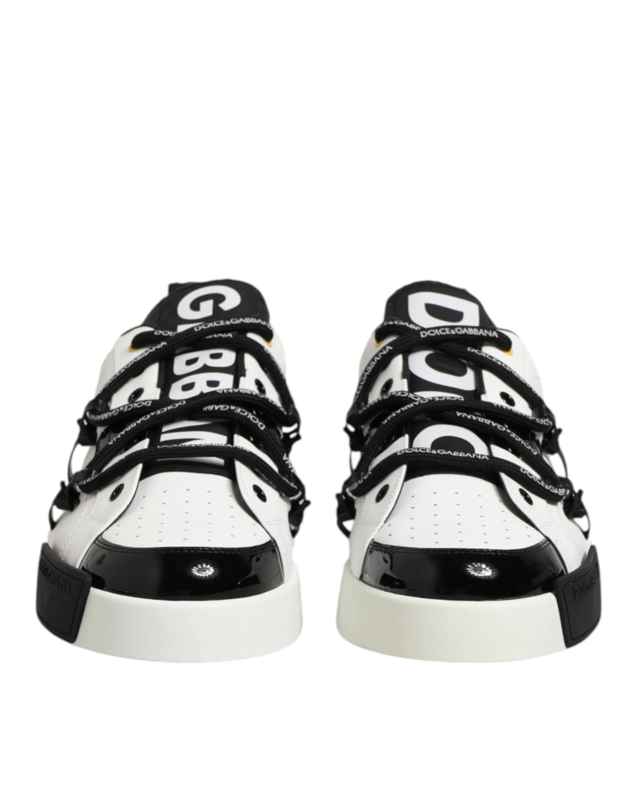Dolce & Gabbana White Leather Logo Portofino Sneakers Shoes sold by Siebentaschen product image thumbnail 3