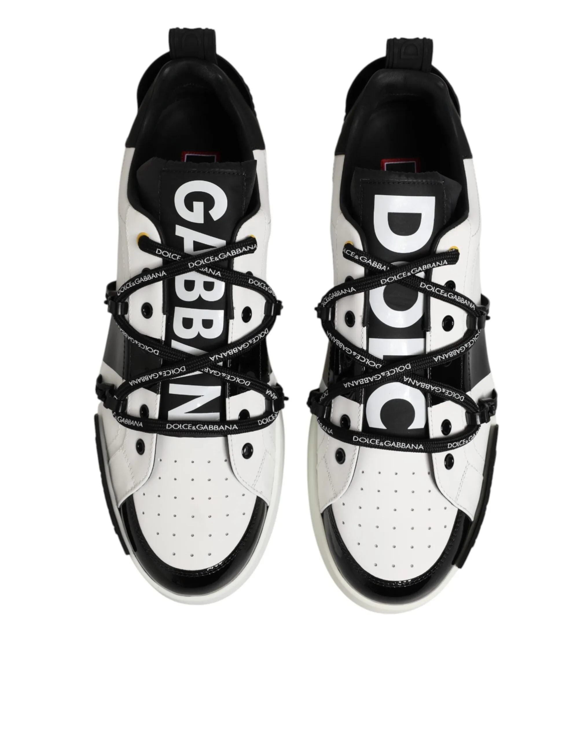 Dolce & Gabbana White Leather Logo Portofino Sneakers Shoes sold by Siebentaschen product image thumbnail 4