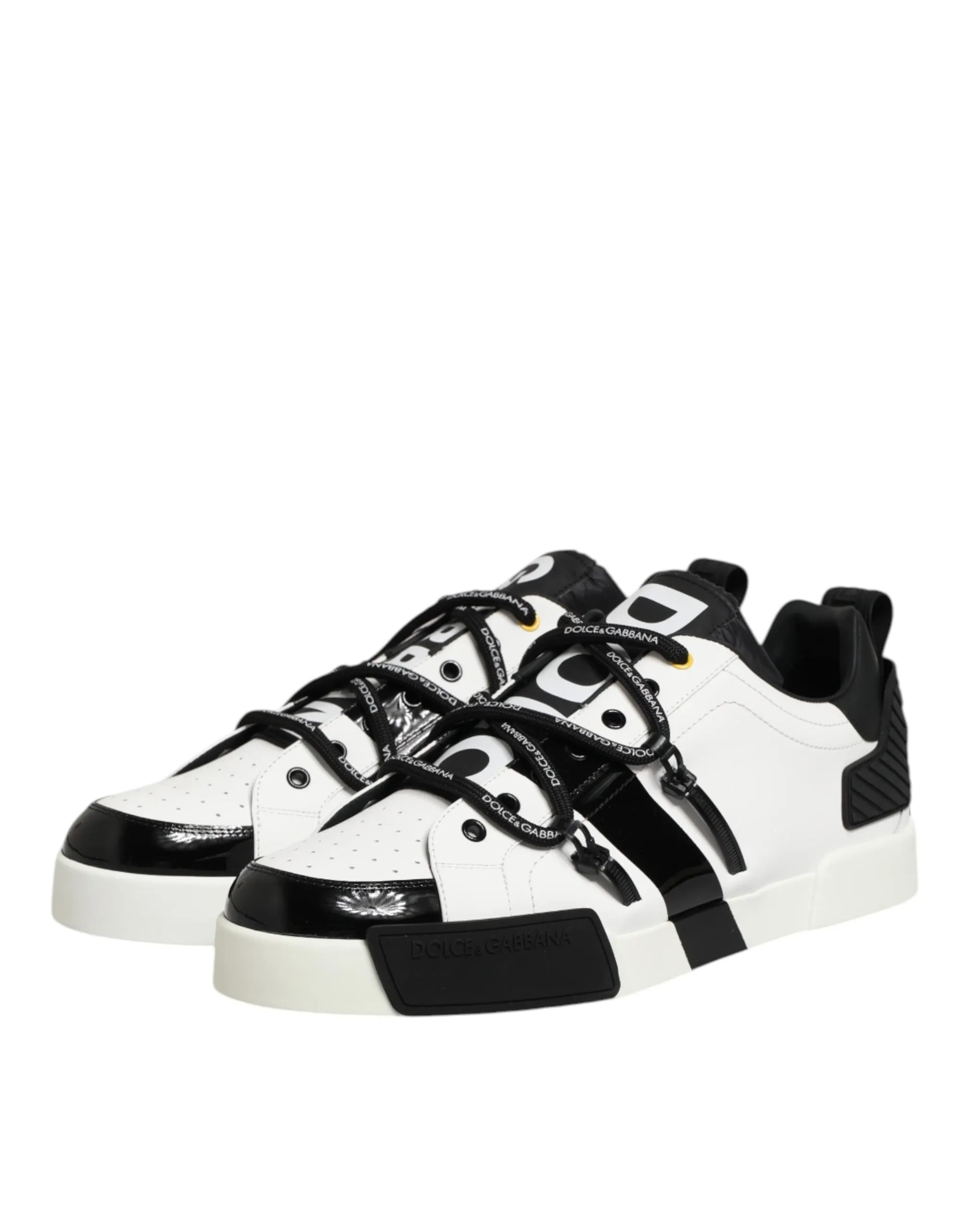 Dolce & Gabbana White Leather Logo Portofino Sneakers Shoes sold by Siebentaschen product image thumbnail 5