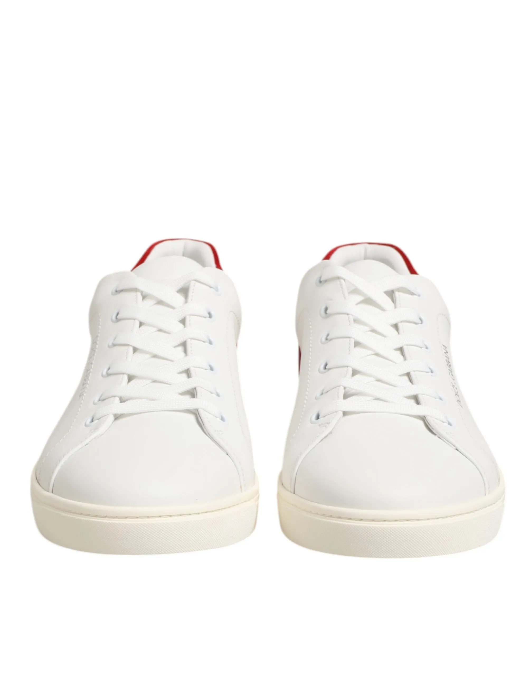 Dolce & Gabbana White Red Leather Low Top Men Sneakers Shoes sold by Siebentaschen product image thumbnail 3