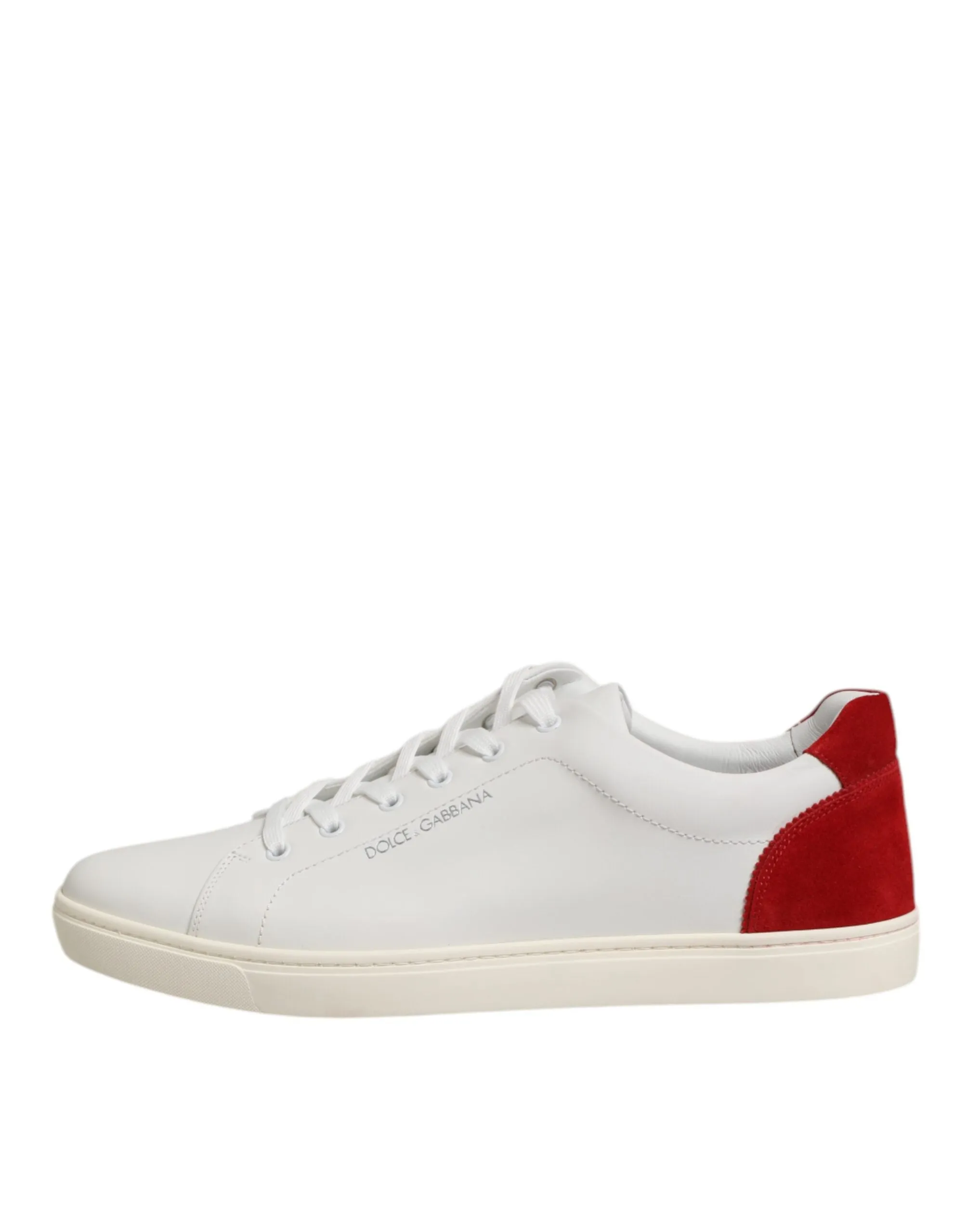 Dolce & Gabbana White Red Leather Low Top Men Sneakers Shoes sold by Siebentaschen product image thumbnail 2