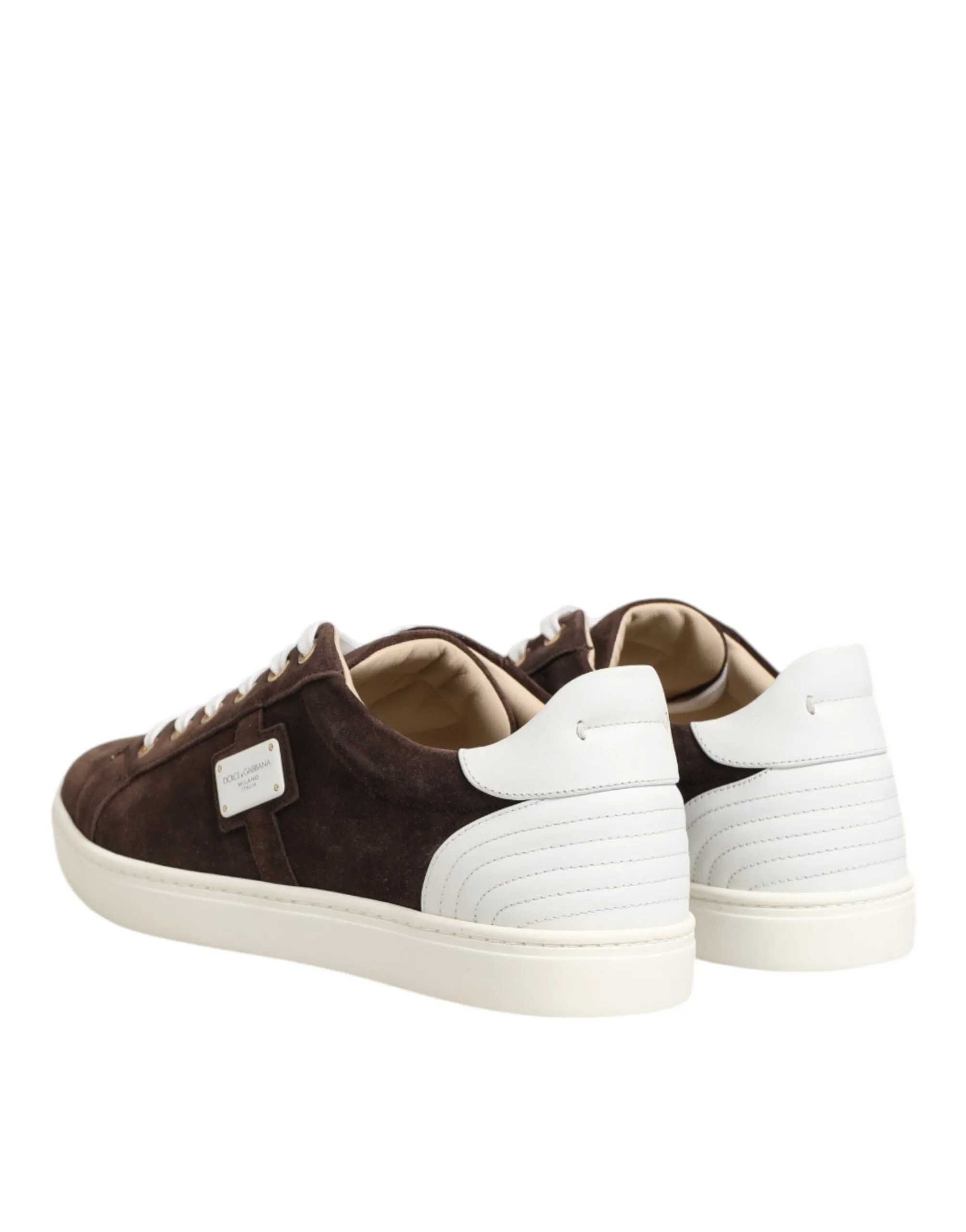 Dolce & Gabbana Brown Suede Leather Low Top Men Sneakers Shoes sold by Siebentaschen product image thumbnail 5
