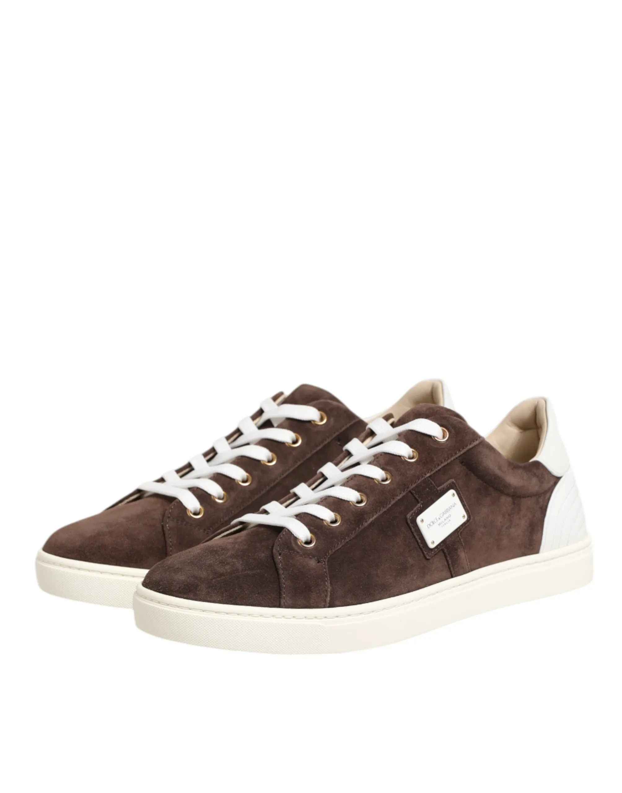 Dolce & Gabbana Brown Suede Leather Low Top Men Sneakers Shoes sold by Siebentaschen product image thumbnail 2