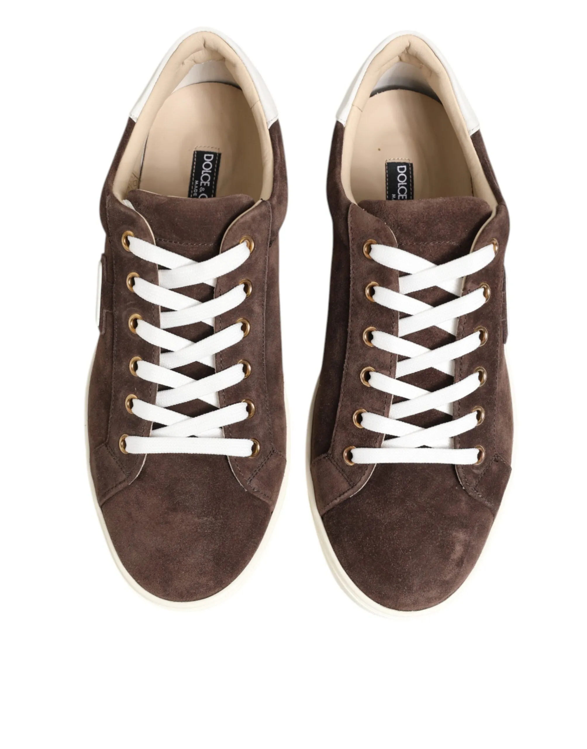 Dolce & Gabbana Brown Suede Leather Low Top Men Sneakers Shoes sold by Siebentaschen product image thumbnail 4