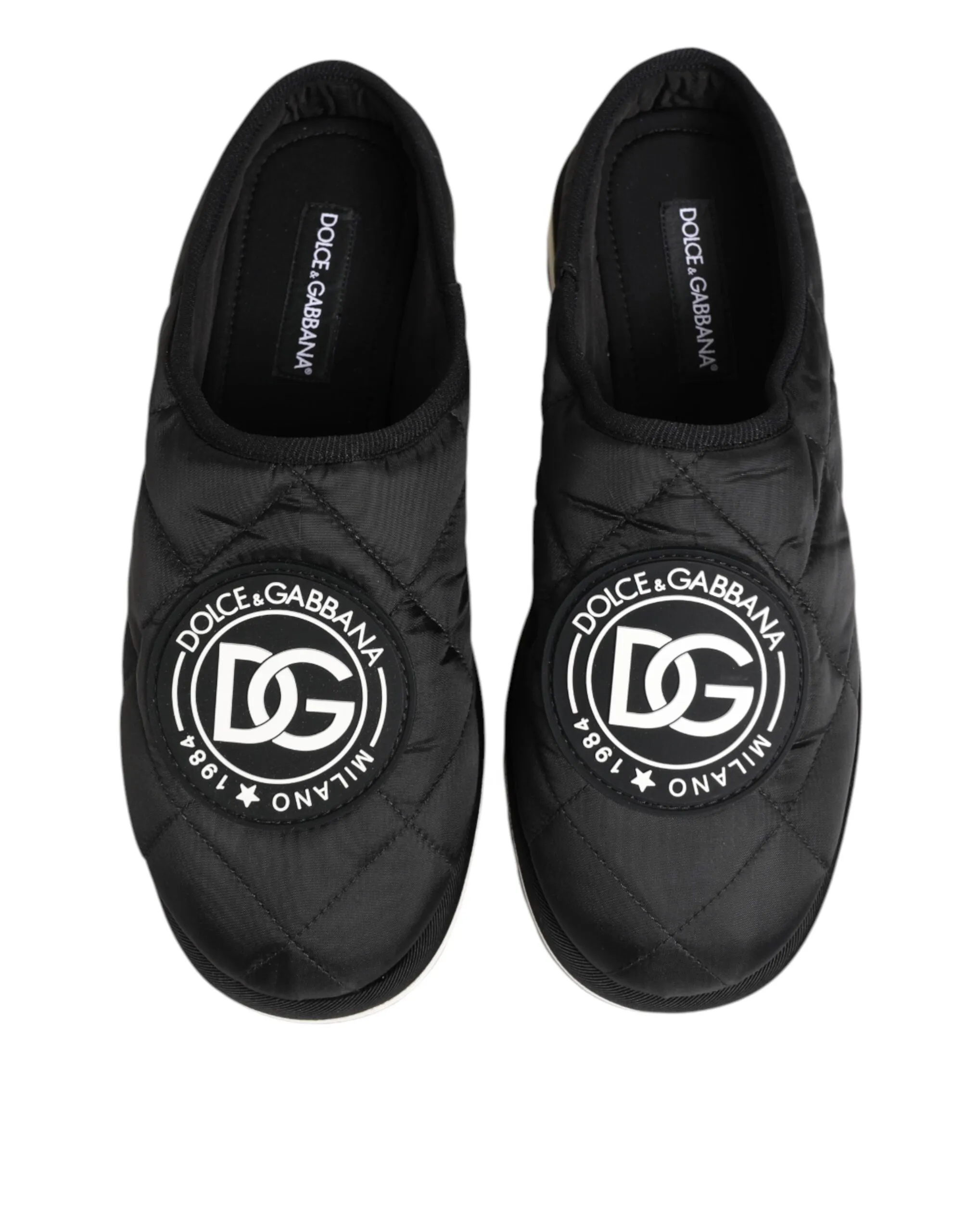 Dolce & Gabbana Black Nylon Low Top Slip On Sneaker Shoes sold by Siebentaschen product image thumbnail 4