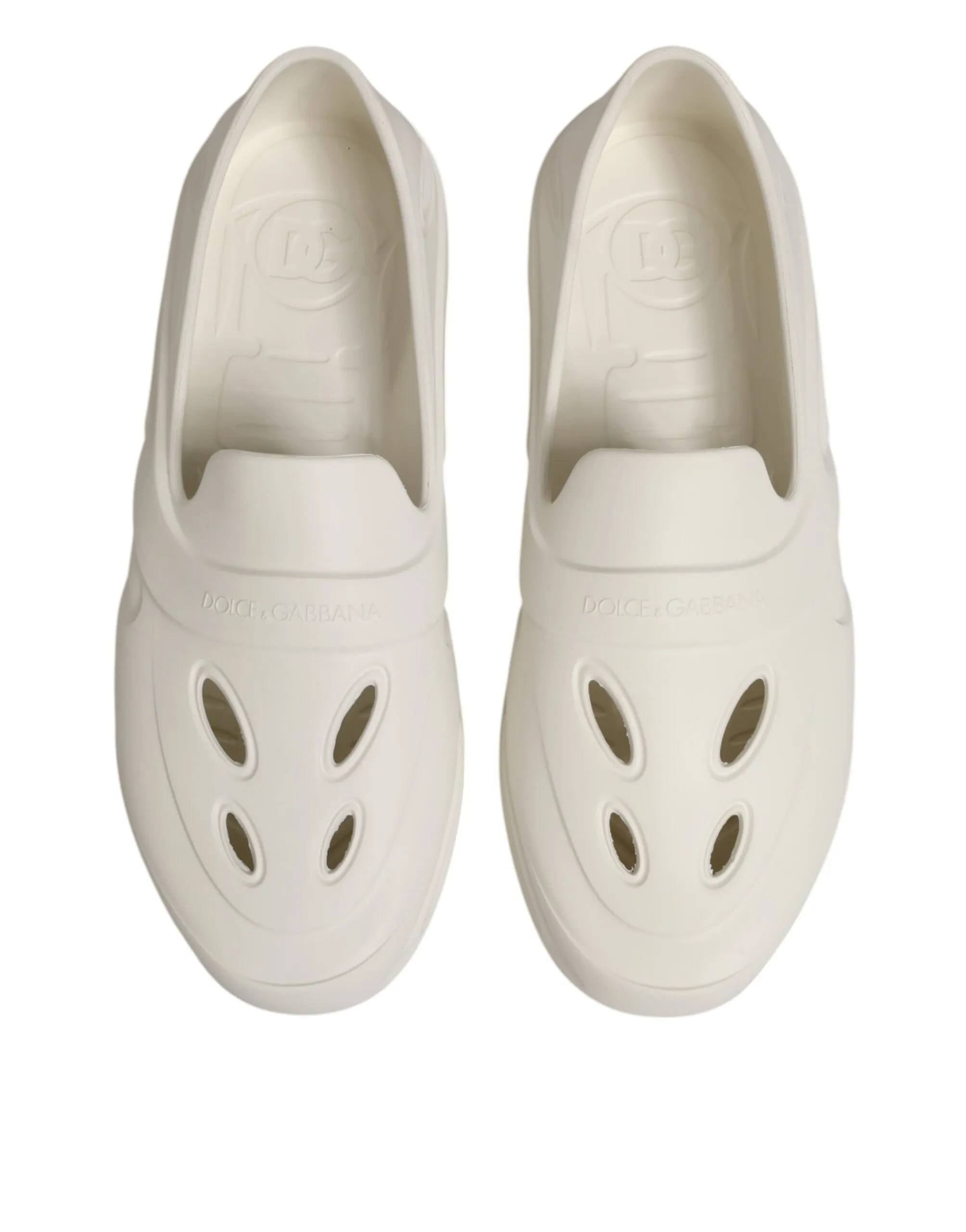 Dolce & Gabbana White Rubber Slides Low Top Sneakers Shoes sold by Siebentaschen product image thumbnail 4