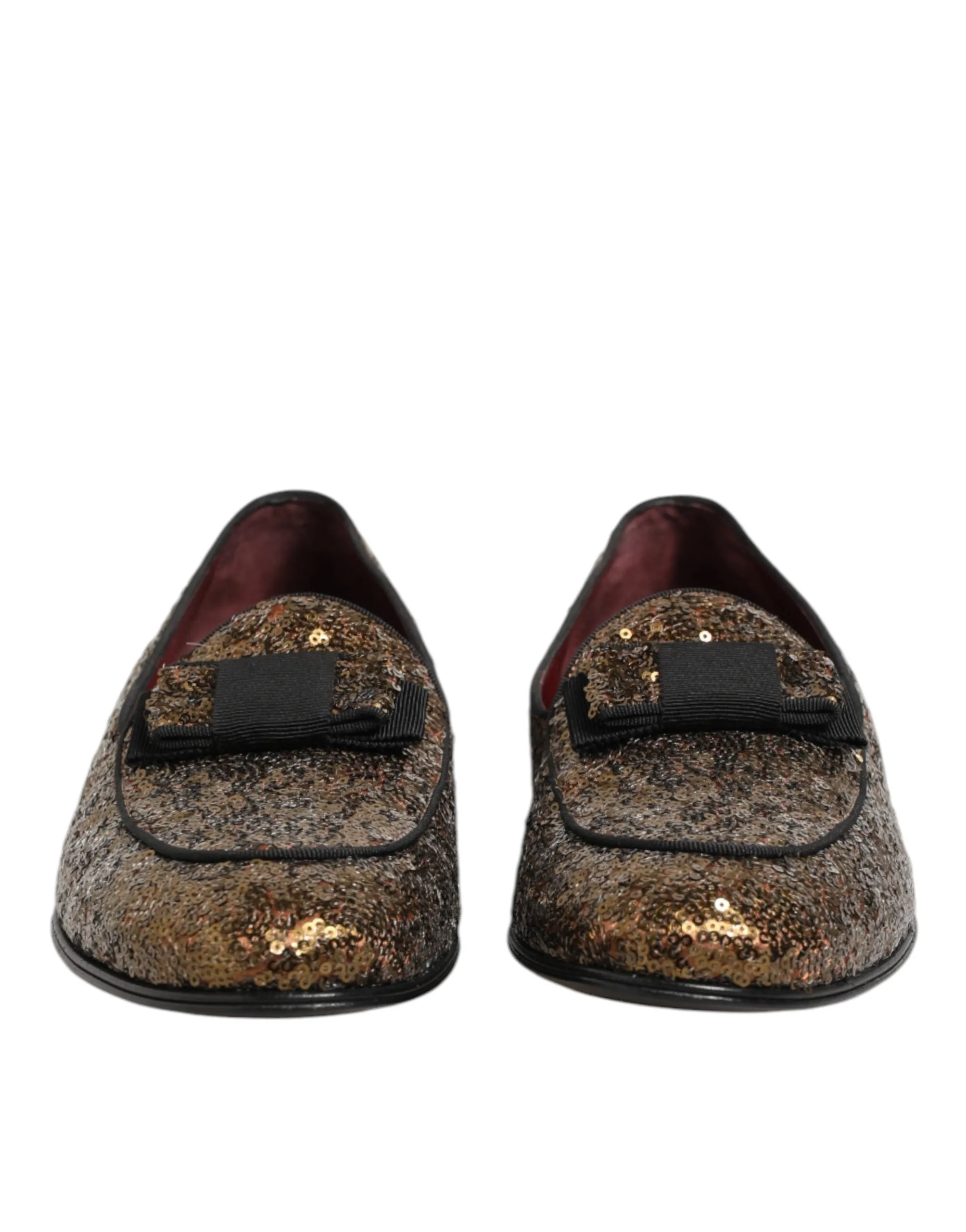 Dolce & Gabbana Gold Sequined Slip On Loafers Men Dress Shoes sold by Siebentaschen product image thumbnail 3