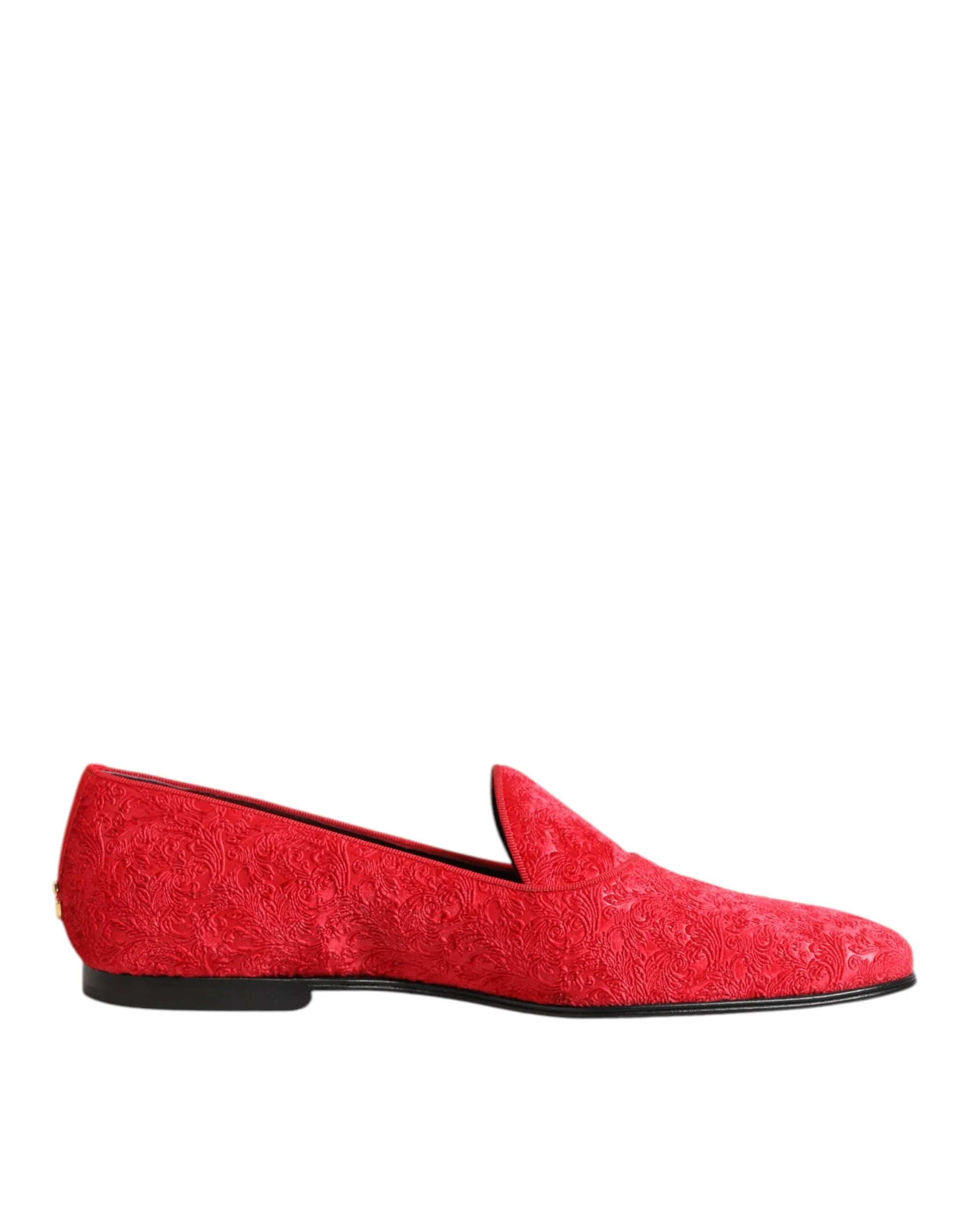 Dolce & Gabbana Red Jacquard Loafers Formal Men Dress Shoes sold by Siebentaschen