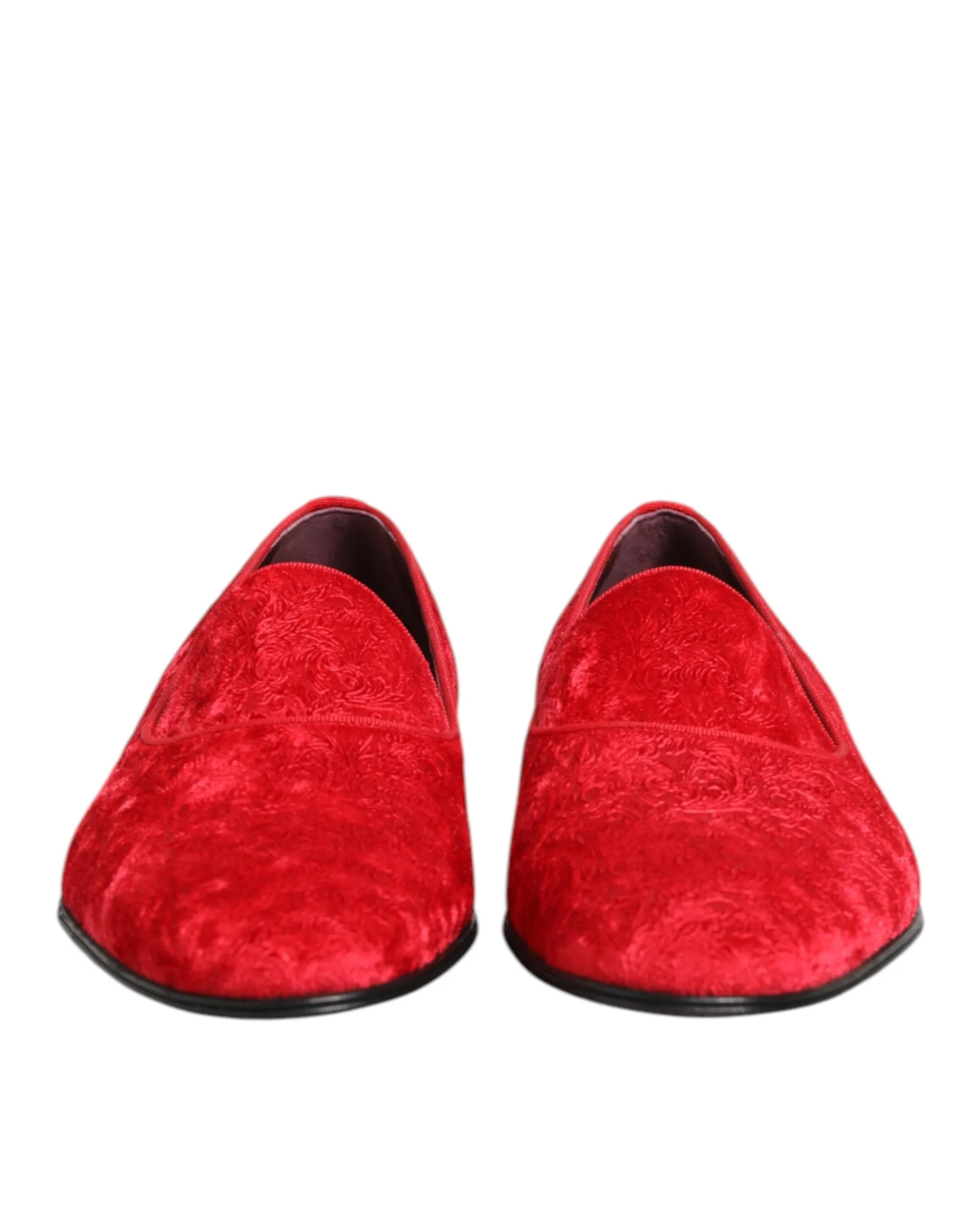 Dolce & Gabbana Red Jacquard Loafers Formal Men Dress Shoes sold by Siebentaschen product image thumbnail 3