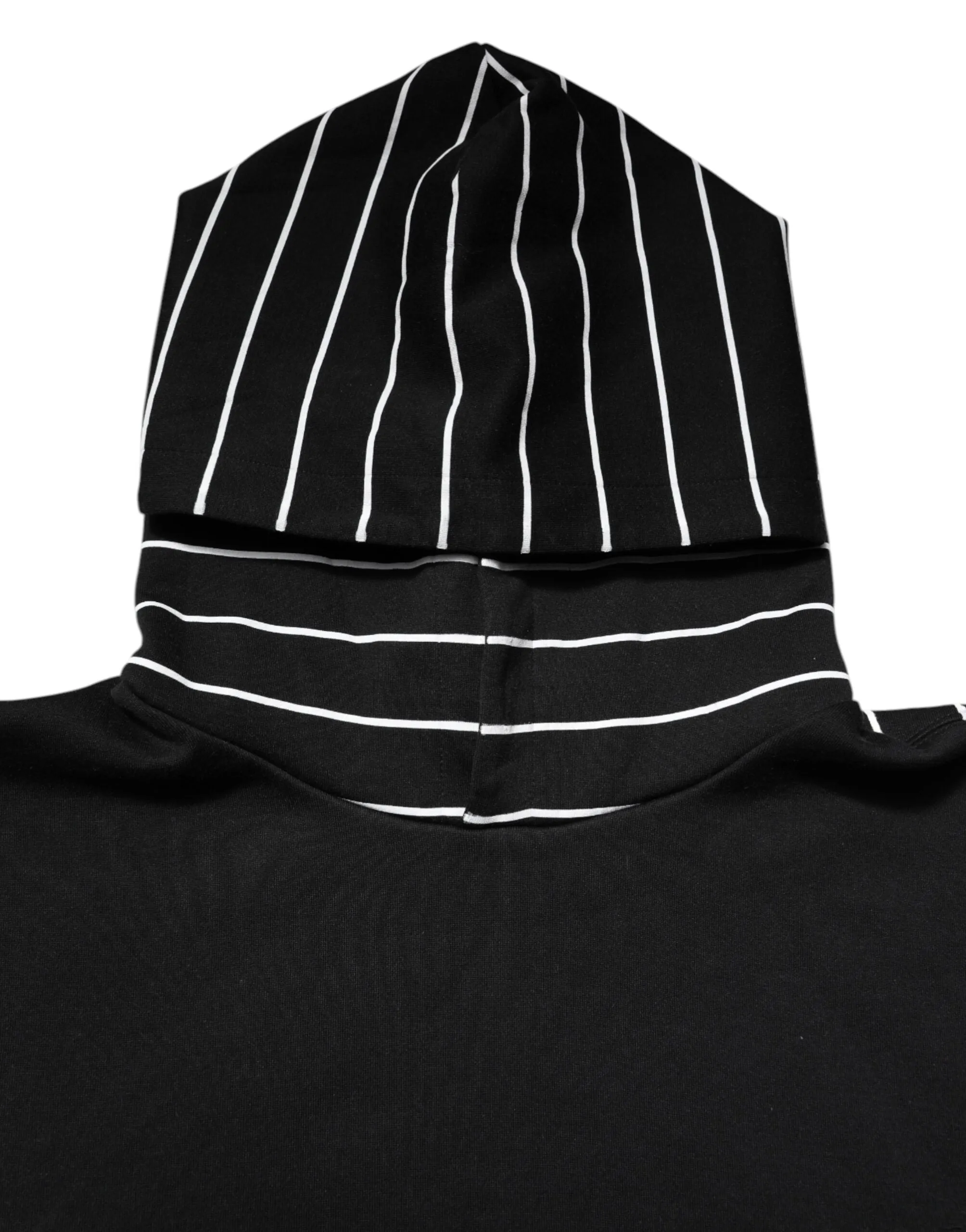 Dolce & Gabbana Black White Stripe Hooded Sweatshirt Sweater sold by Siebentaschen product image thumbnail 5