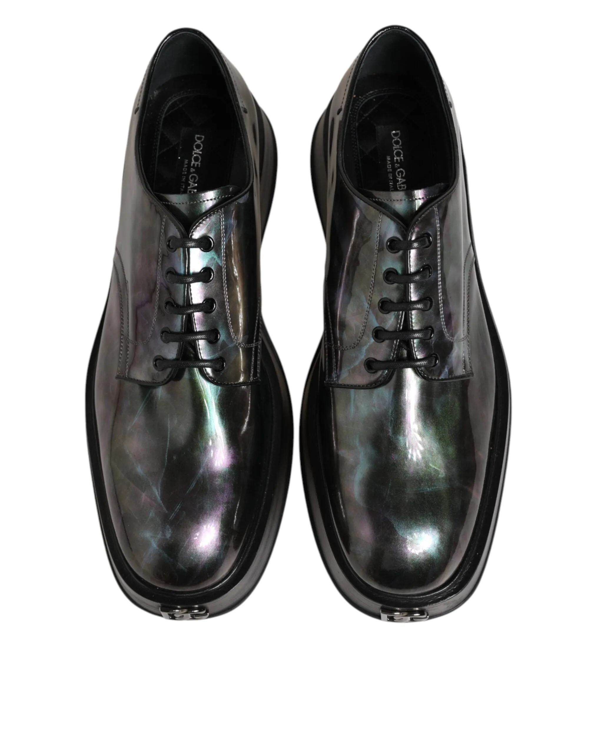 Dolce & Gabbana Multicolor Leather Lace-up Men Formal Derby Shoes sold by Siebentaschen product image thumbnail 4