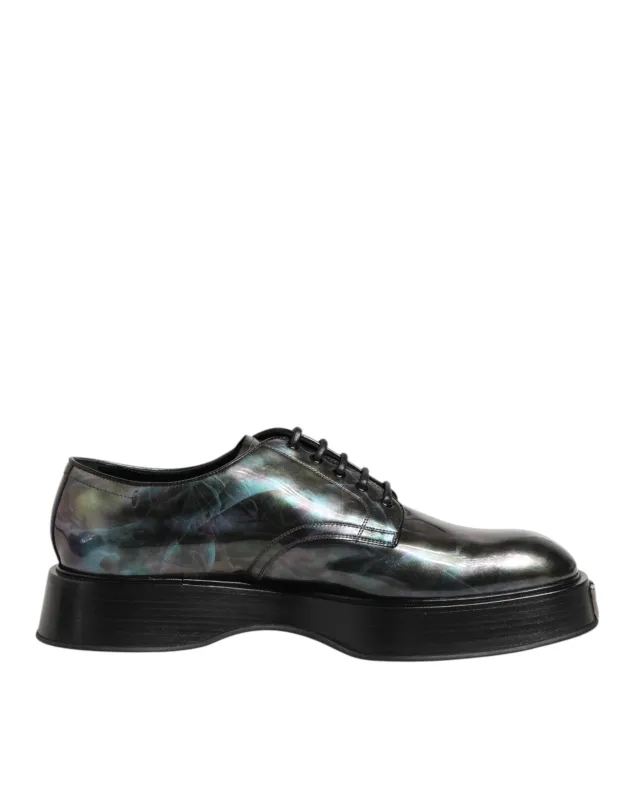 Dolce & Gabbana Multicolor Leather Lace-up Men Formal Derby Shoes sold by Siebentaschen