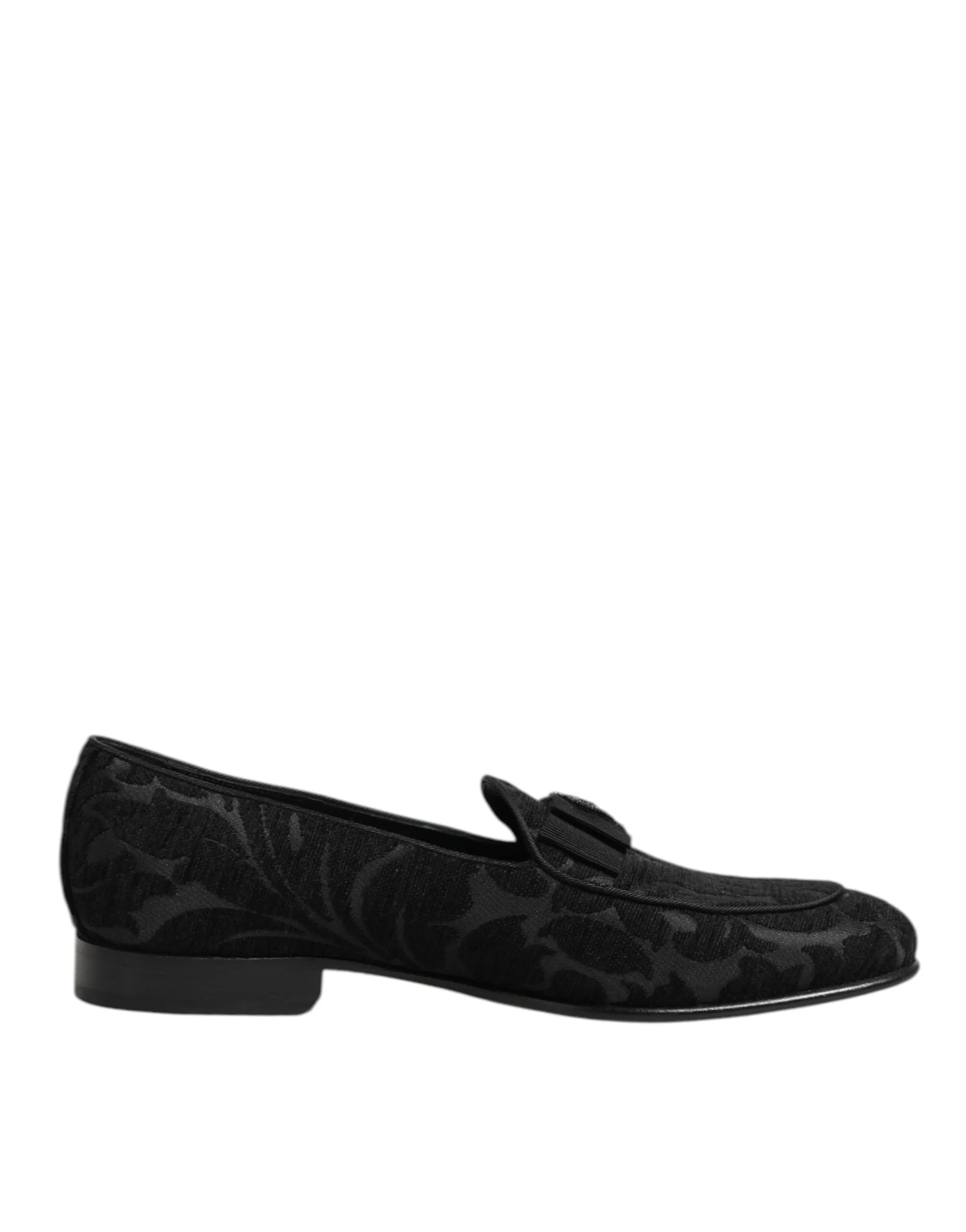 Dolce & Gabbana Black Brocade Crown Loafers Dress Shoes sold by Siebentaschen product image thumbnail 2