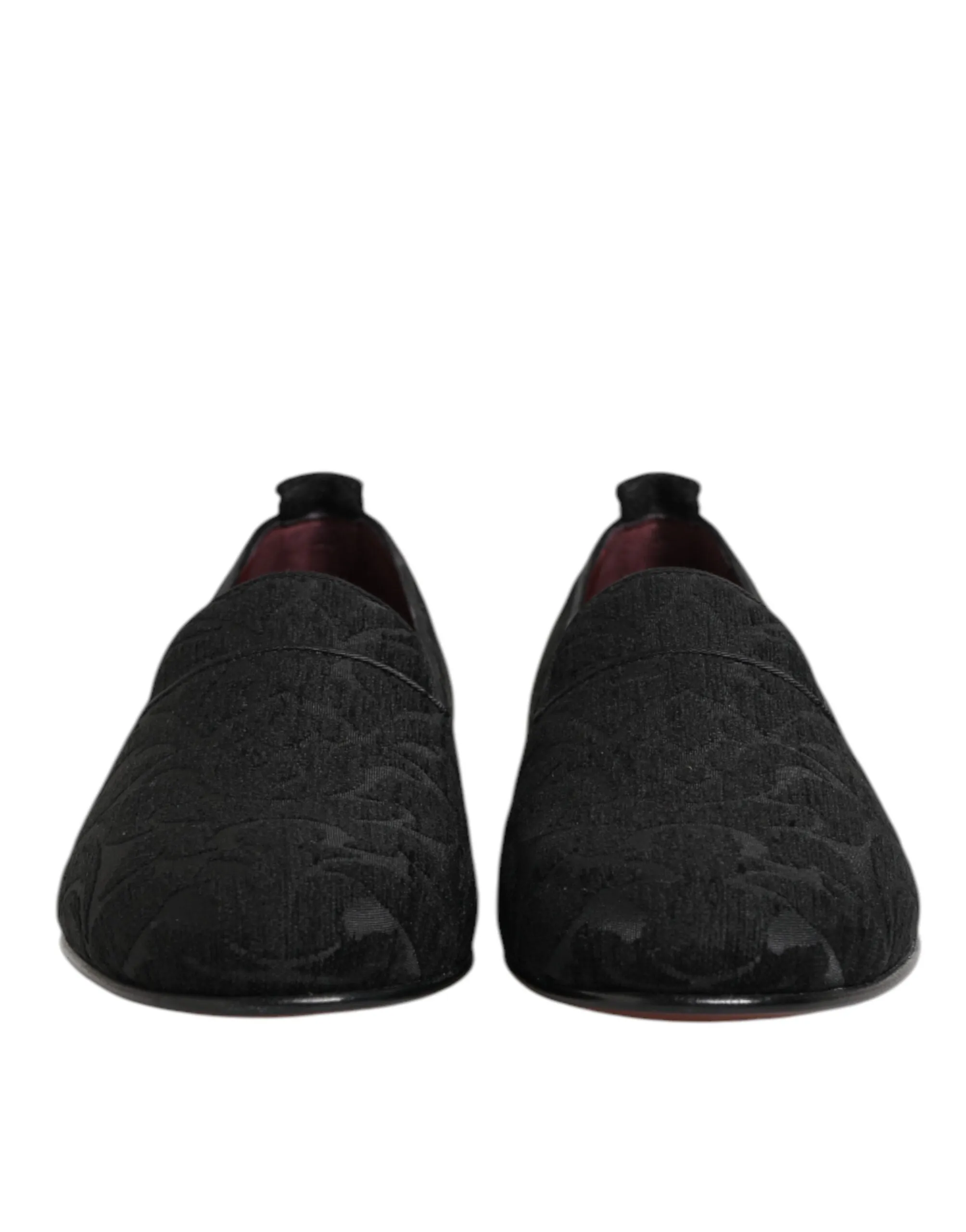 Dolce & Gabbana Black Brocade Loafers Slip On Men Dress Shoes sold by Siebentaschen product image thumbnail 3