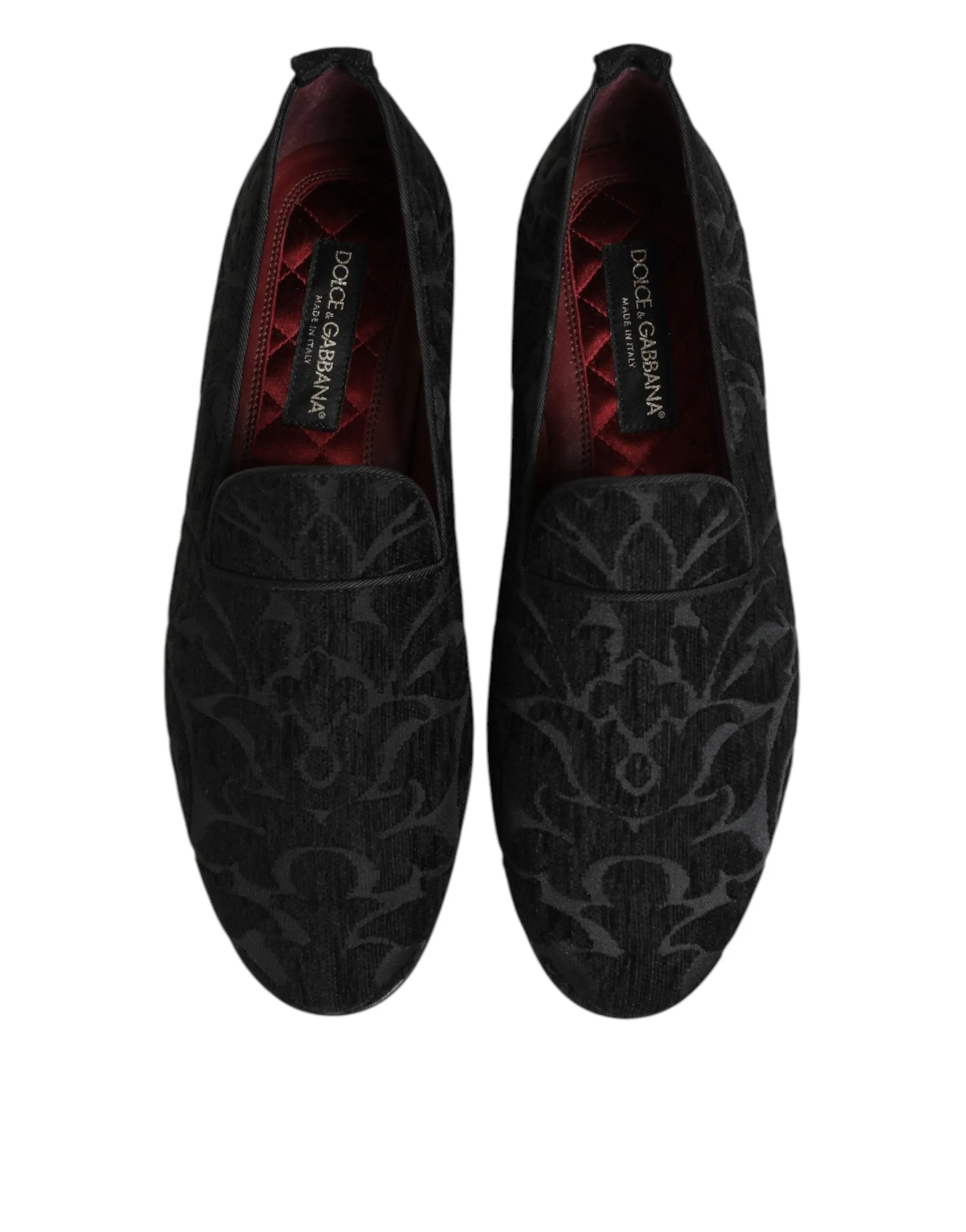 Dolce & Gabbana Black Brocade Loafers Slip On Men Dress Shoes sold by Siebentaschen product image thumbnail 4