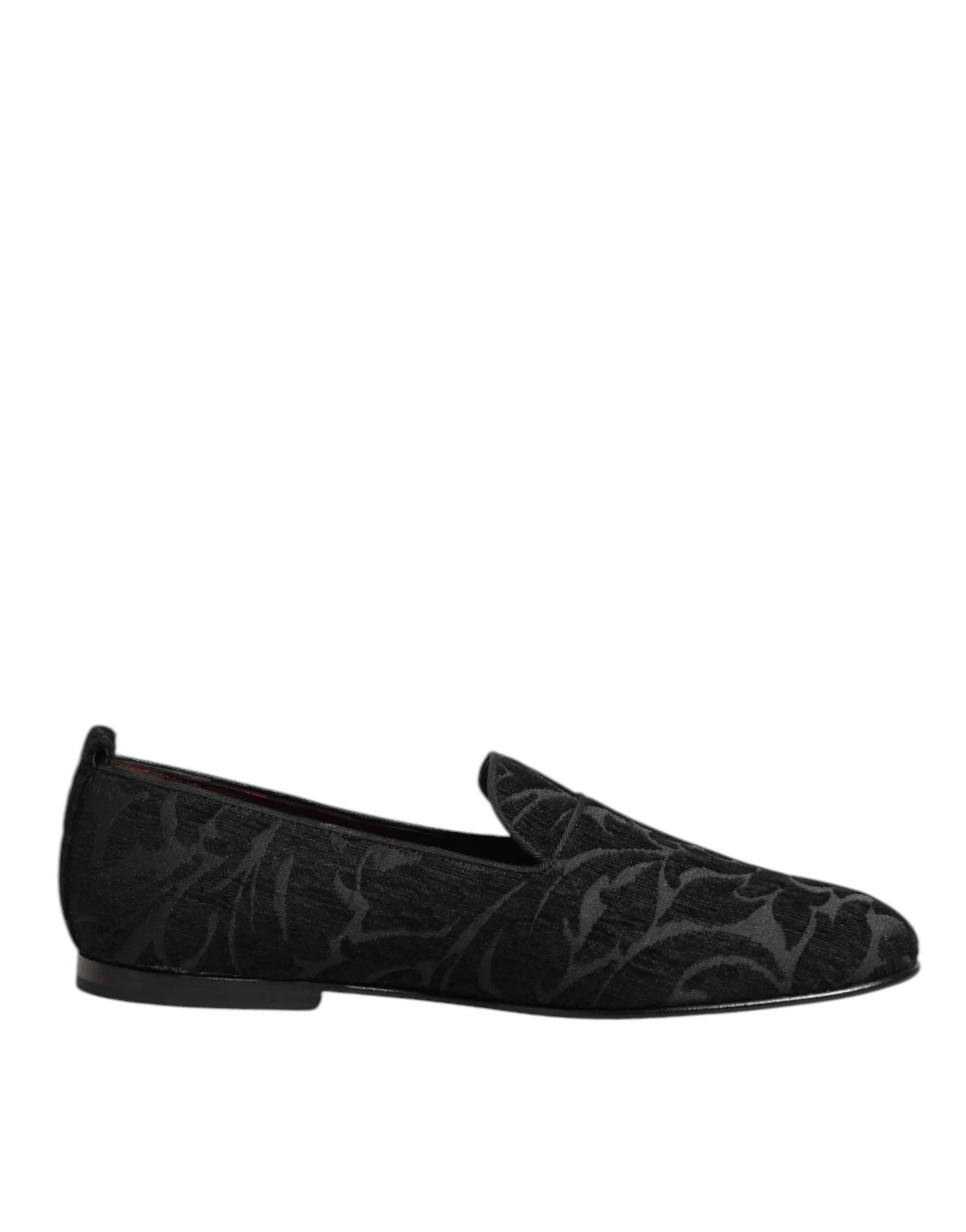 Dolce & Gabbana Black Brocade Loafers Slip On Men Dress Shoes sold by Siebentaschen product image thumbnail 2