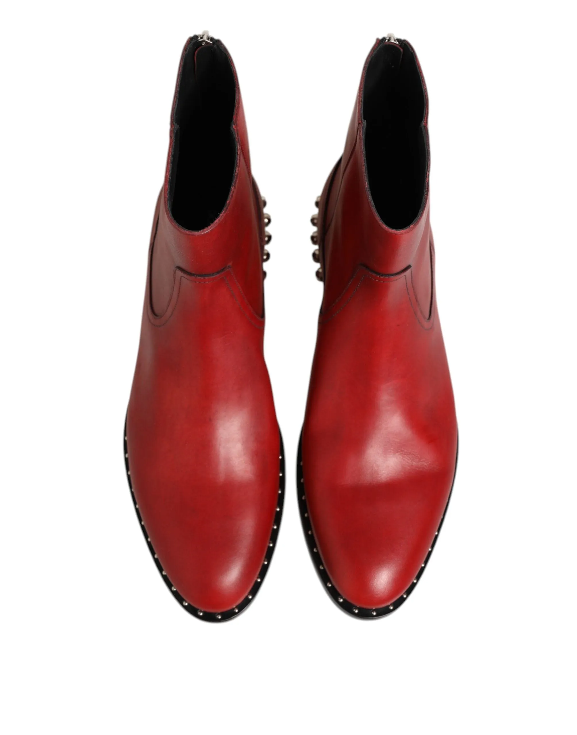 Dolce & Gabbana Red Studded Chelsea Short Ankle Boots Shoes sold by Siebentaschen product image thumbnail 4