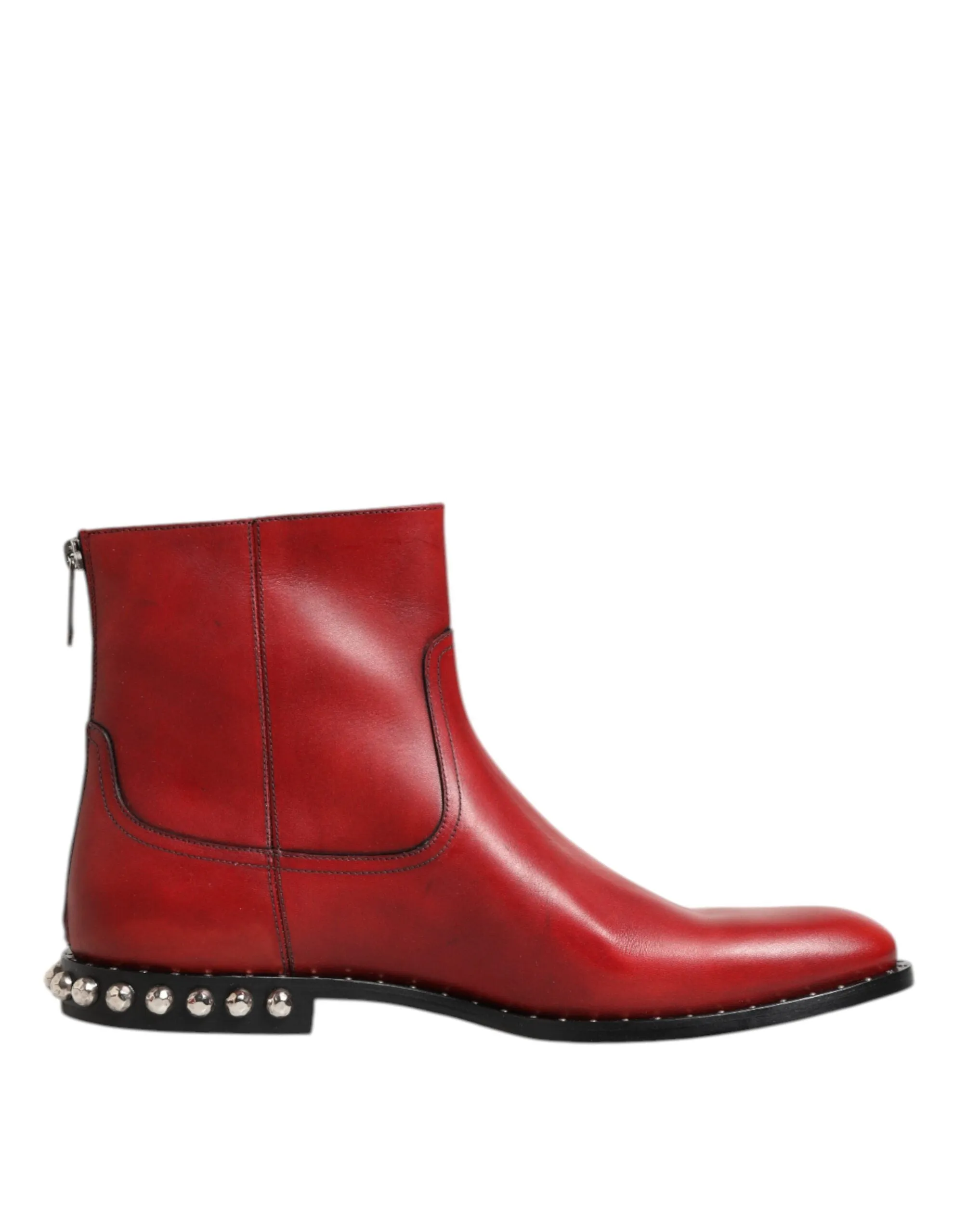 Dolce & Gabbana Red Studded Chelsea Short Ankle Boots Shoes sold by Siebentaschen product image thumbnail 2