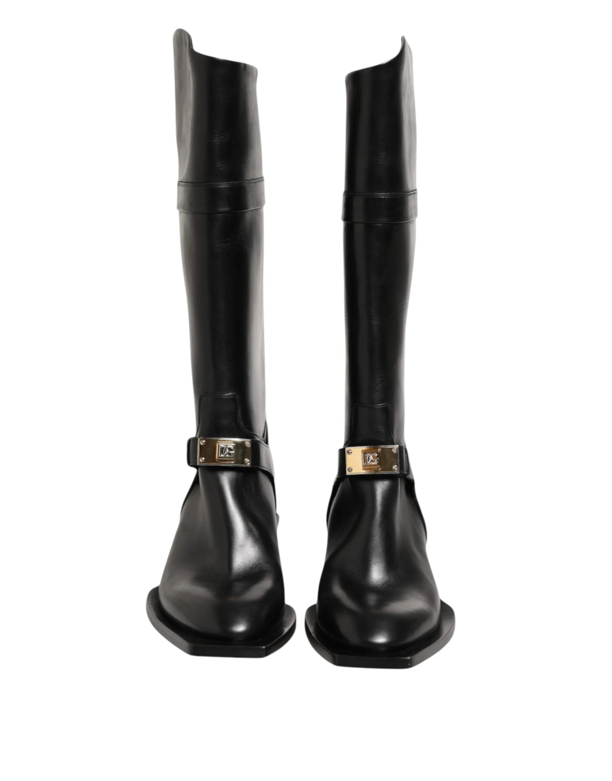 Dolce & Gabbana Black Logo Plaque Over The Calf Boot Shoes sold by Siebentaschen product image thumbnail 3