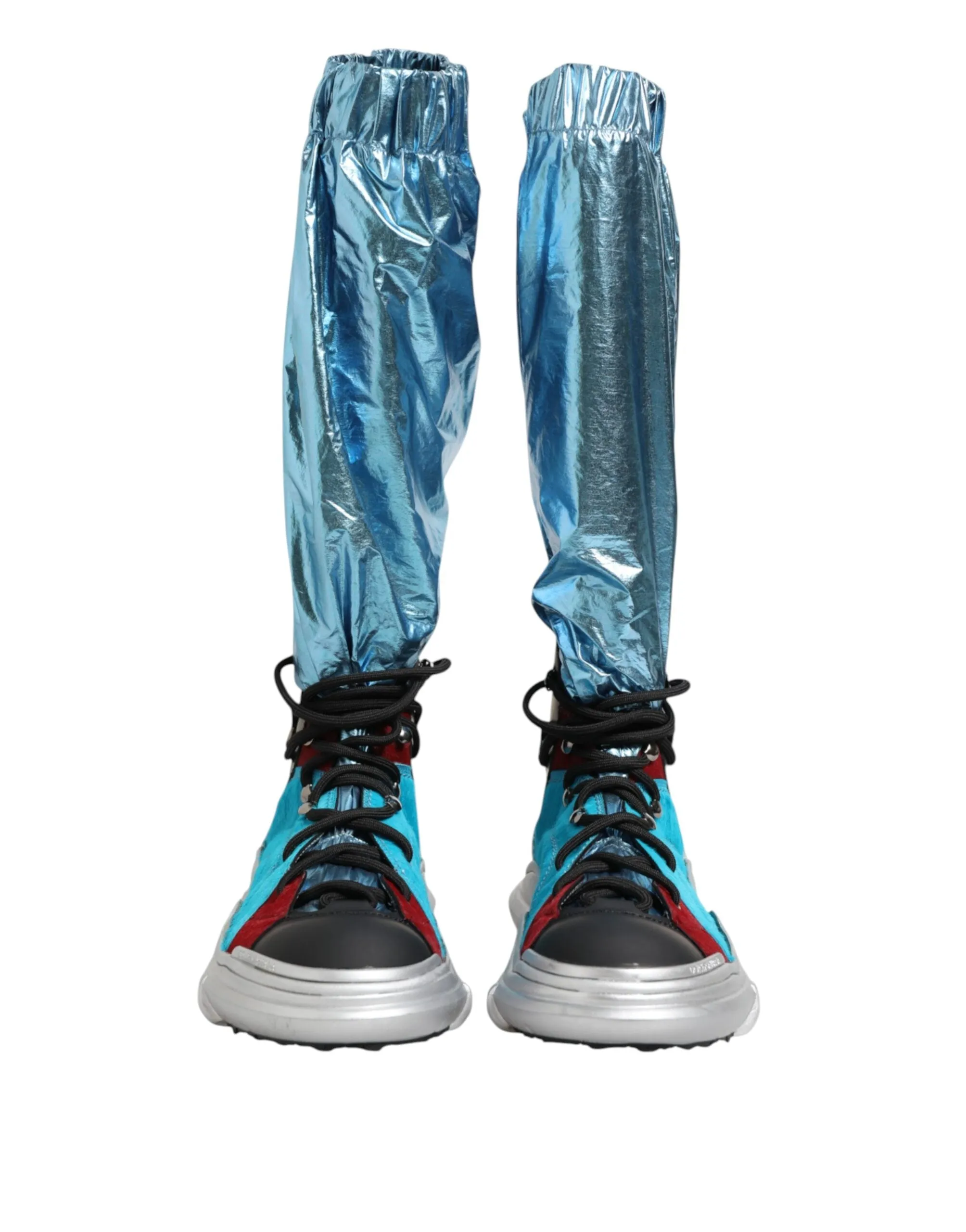 Dolce & Gabbana Blue Lace Up Over The Knee Socks Men Boots Shoes sold by Siebentaschen product image thumbnail 3