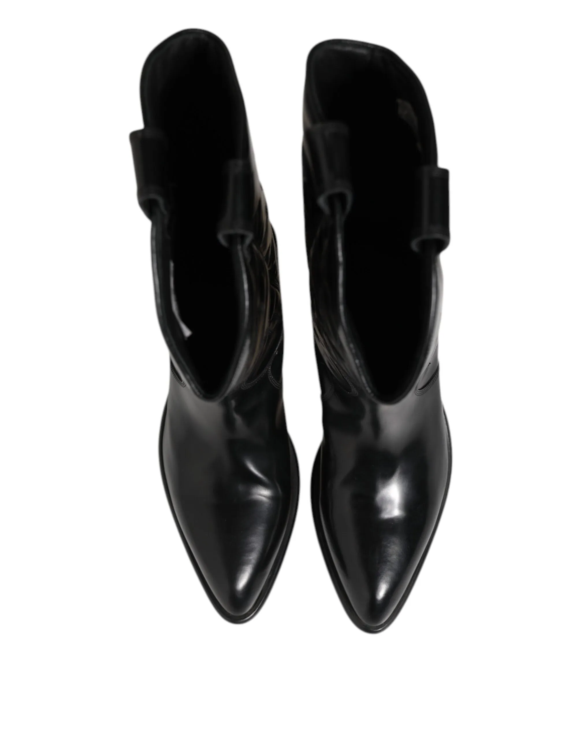 Dolce & Gabbana Black Leather Over The Calf Biker Boots Shoes sold by Siebentaschen product image thumbnail 4