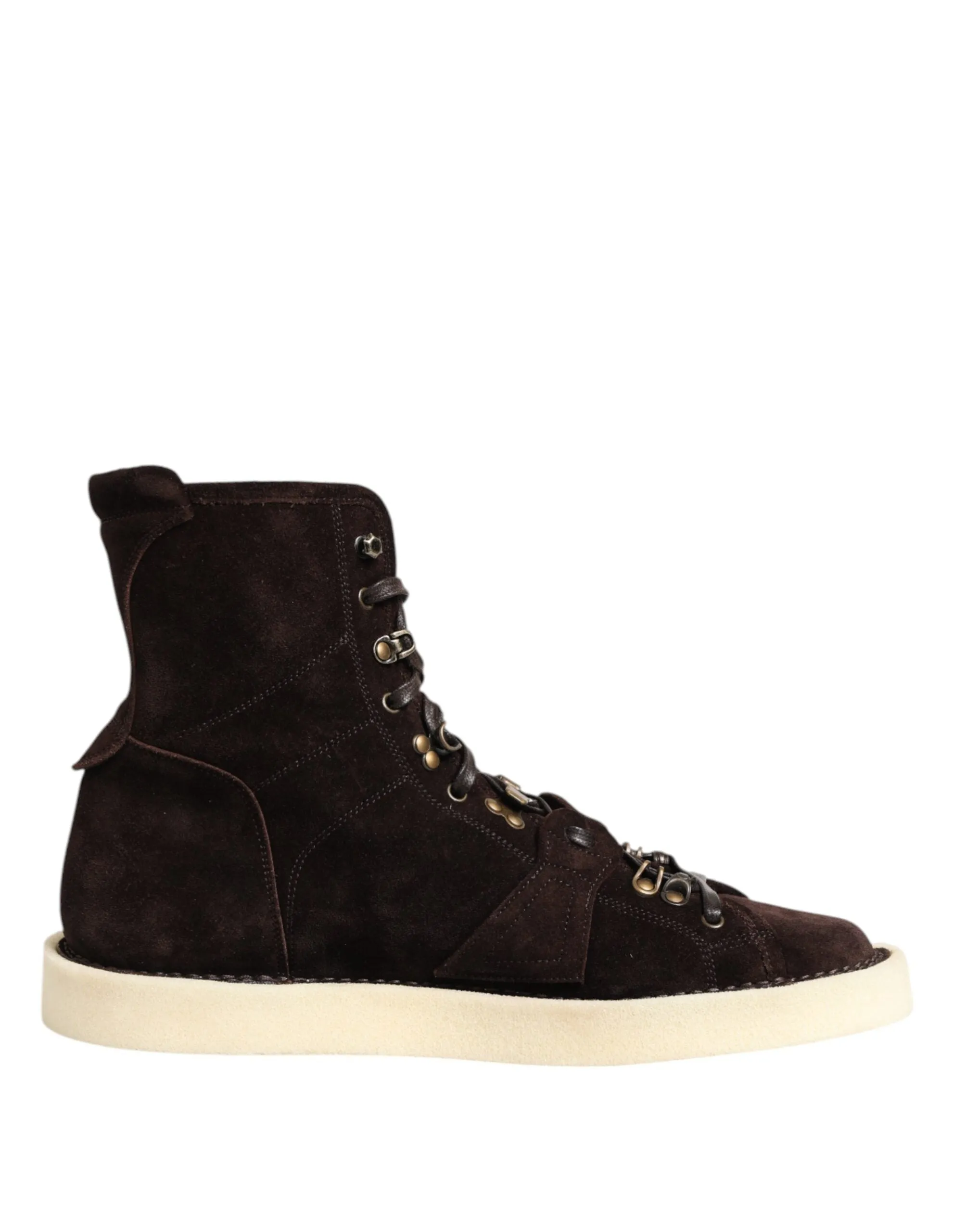 Dolce & Gabbana Brown Suede Lace Up Ankle Short Boots Shoes sold by Siebentaschen