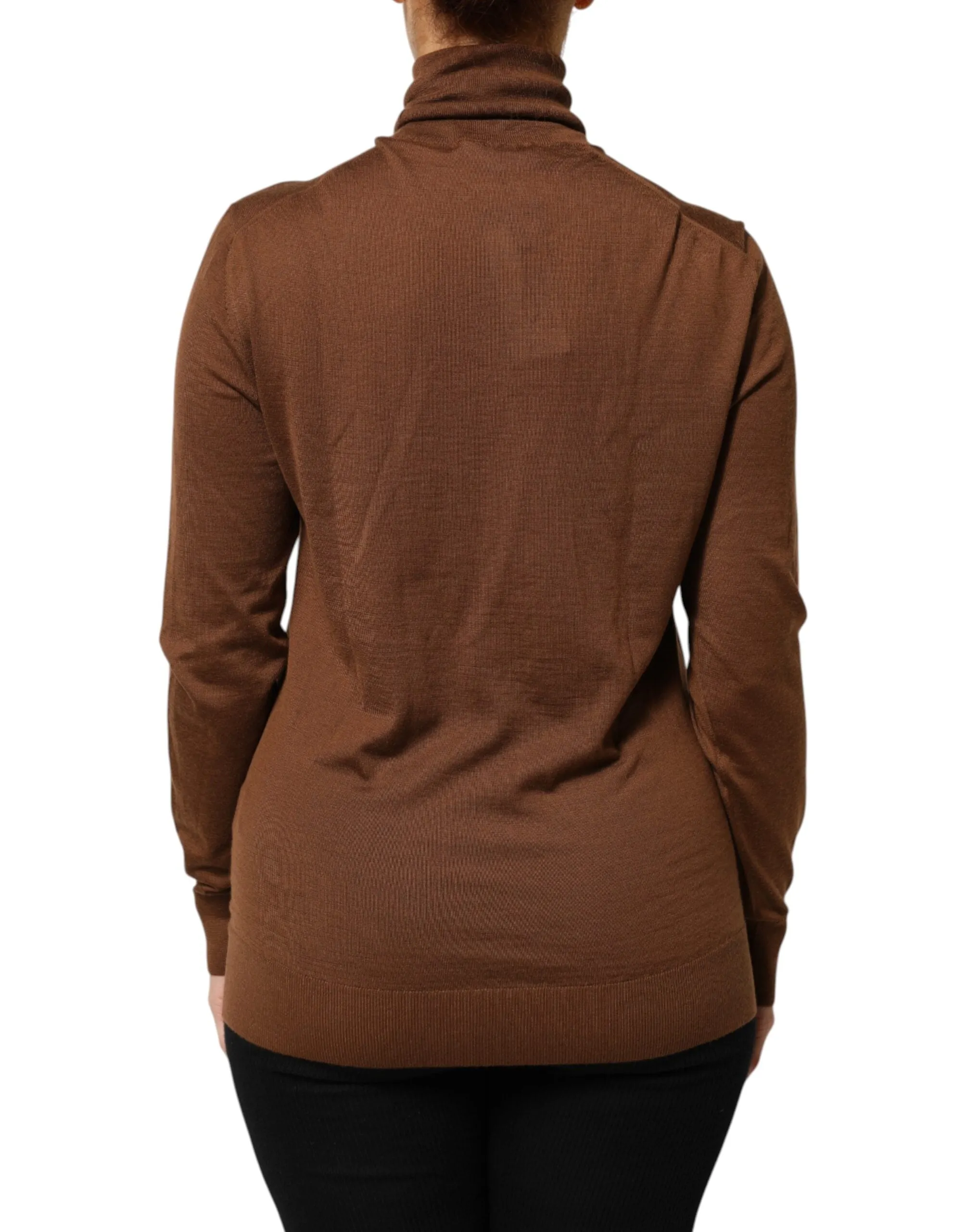 Dolce & Gabbana Brown Cashmere Turtle Neck Pullover Sweater sold by Siebentaschen product image thumbnail 4