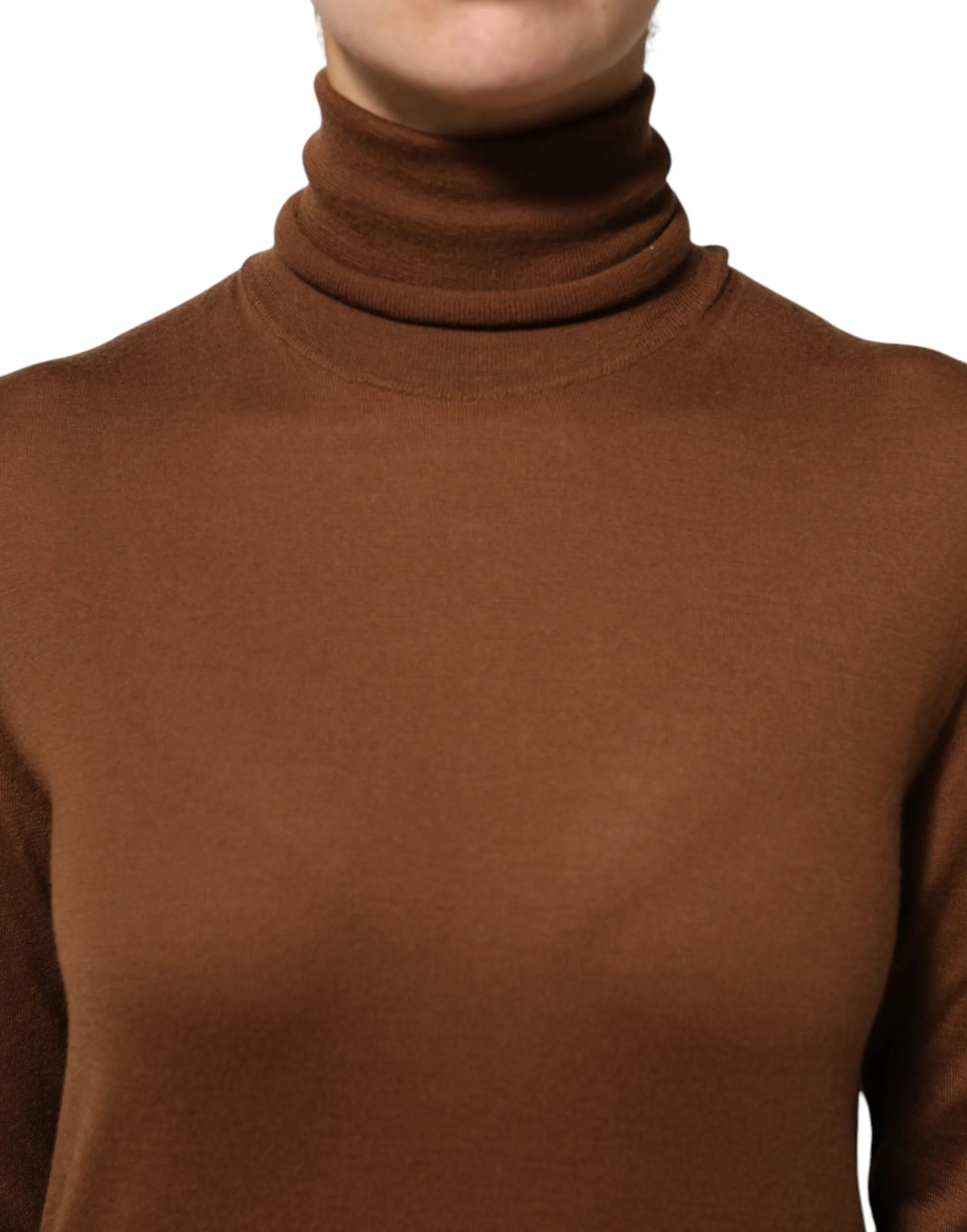 Dolce & Gabbana Brown Cashmere Turtle Neck Pullover Sweater sold by Siebentaschen product image thumbnail 5