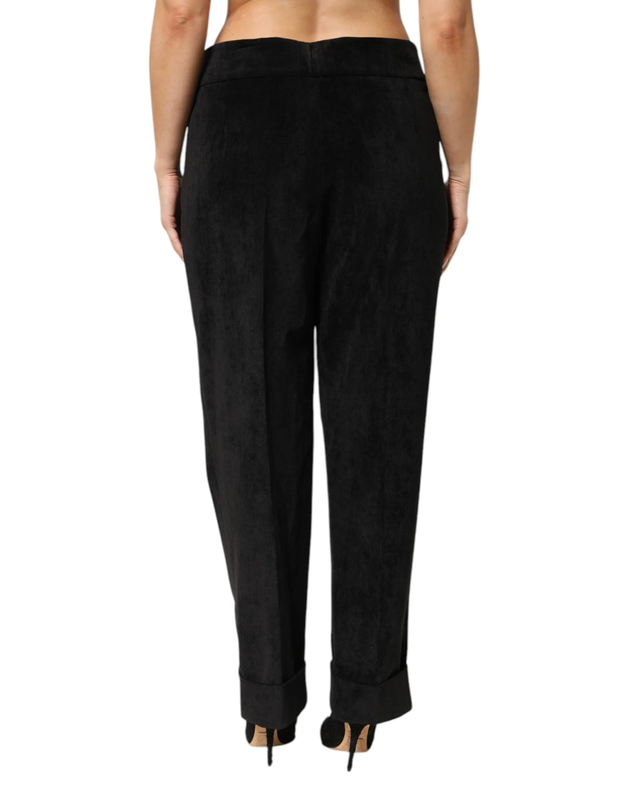 BENCIVENGA Black High Waist Straight Dress Trouser Pants sold by Siebentaschen product image thumbnail 4