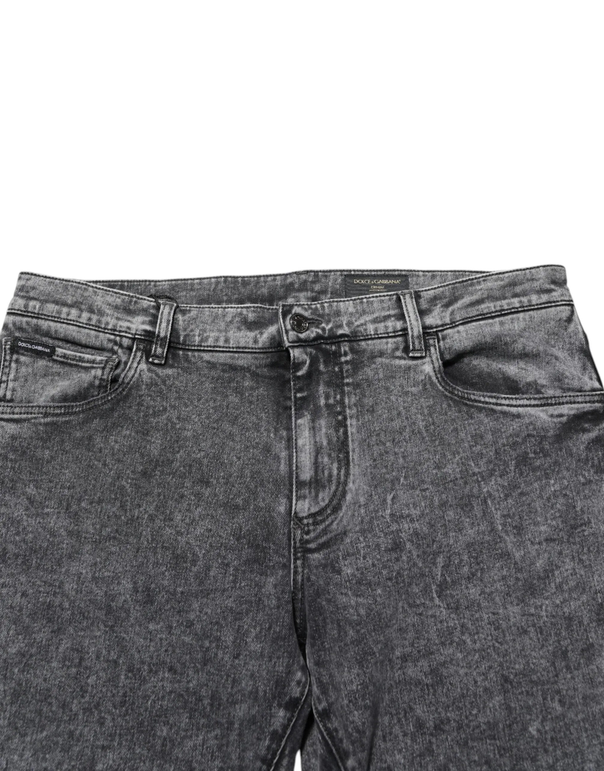 Dolce & Gabbana Gray Cotton Slim Fit Denim Trouser Jeans sold by Siebentaschen product image thumbnail 5