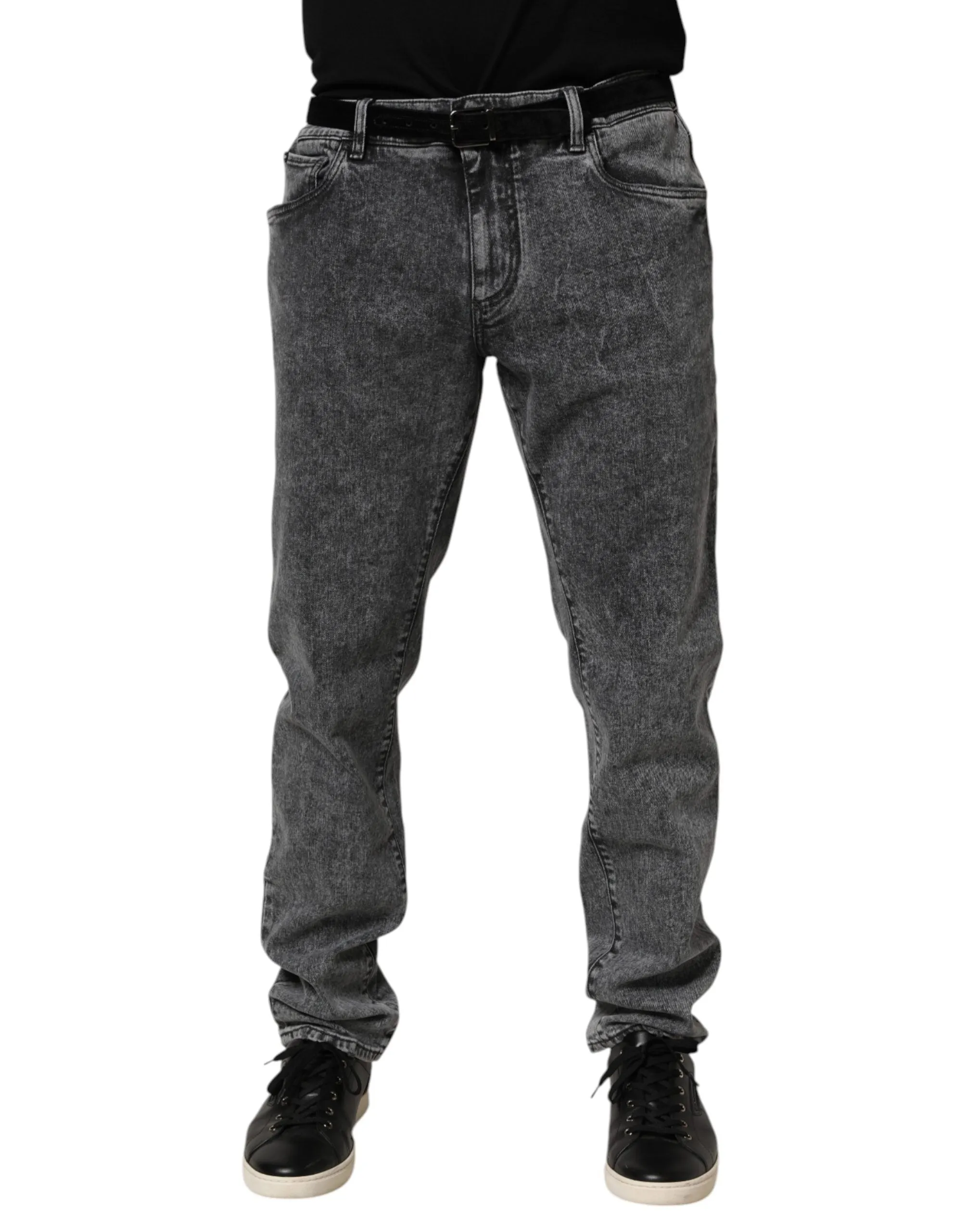 Dolce & Gabbana Gray Cotton Slim Fit Denim Trouser Jeans sold by Siebentaschen product image thumbnail 2