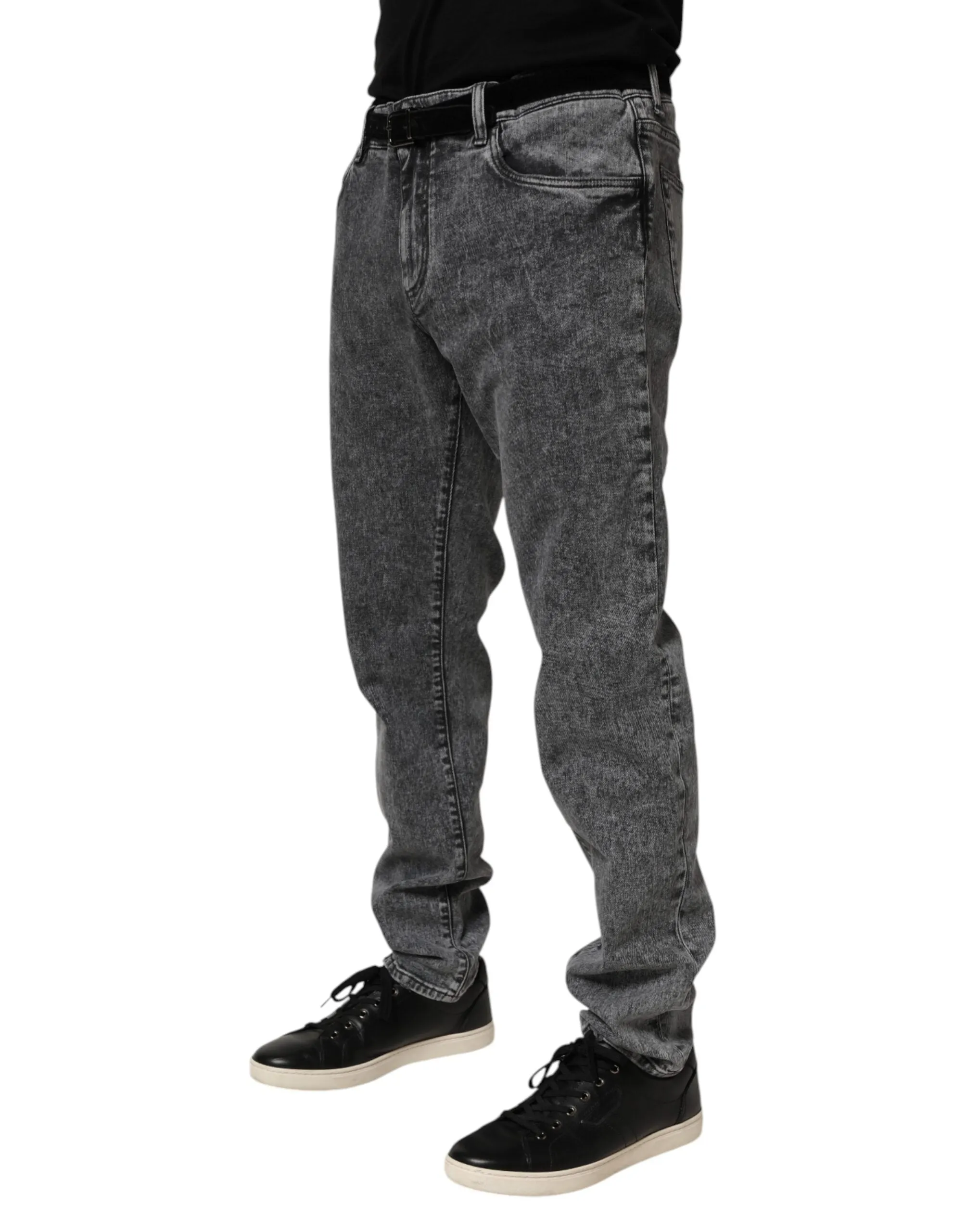 Dolce & Gabbana Gray Cotton Slim Fit Denim Trouser Jeans sold by Siebentaschen product image thumbnail 3