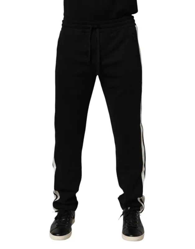Dolce & Gabbana Black Cotton Jogger Sweatpants Trouser Pants sold by Siebentaschen