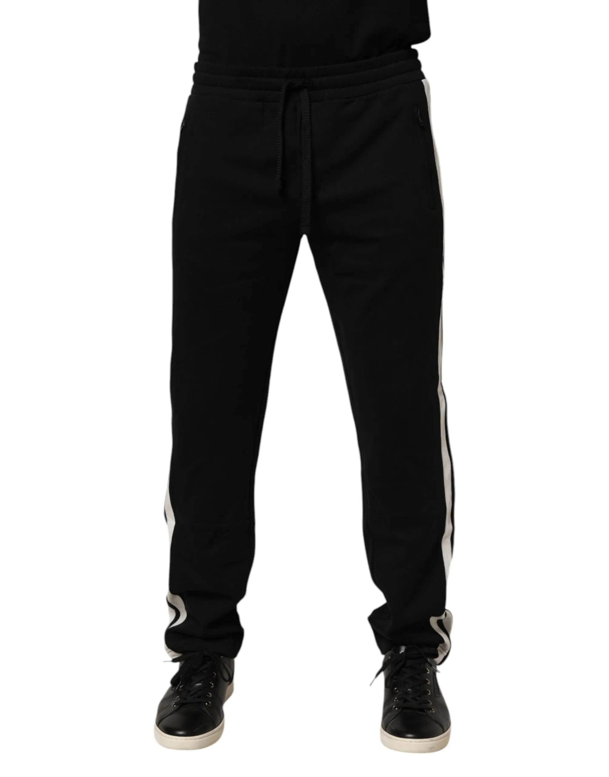 Dolce & Gabbana Black Cotton Jogger Sweatpants Trouser Pants sold by Siebentaschen