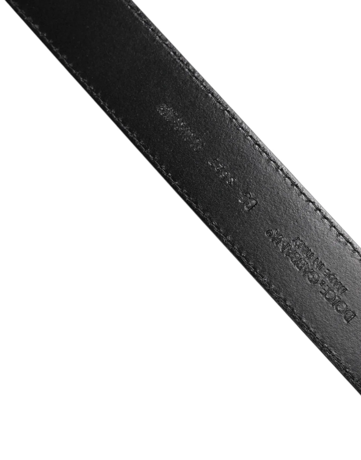 Dolce & Gabbana Black Leather Metal Buckle Classic Men Belt sold by Siebentaschen product image thumbnail 5