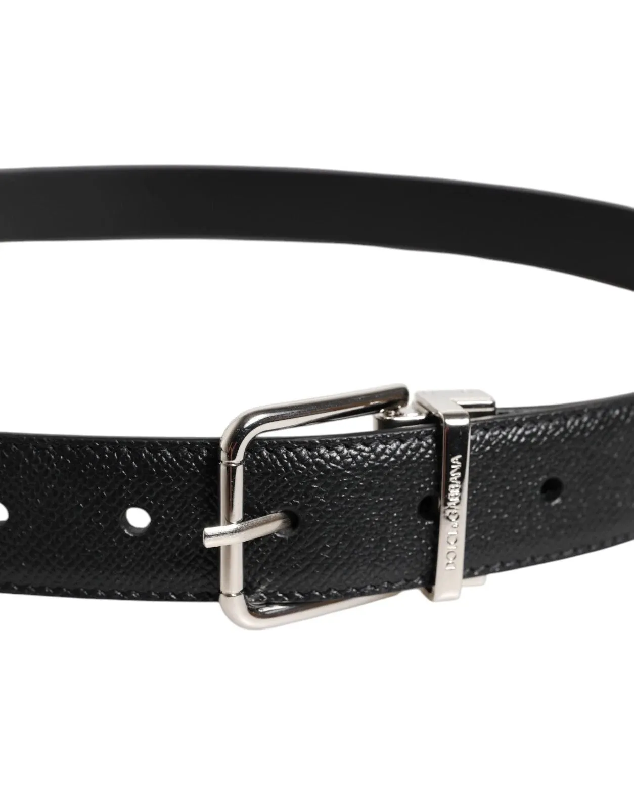 Dolce & Gabbana Black Leather Metal Buckle Classic Men Belt sold by Siebentaschen product image thumbnail 4
