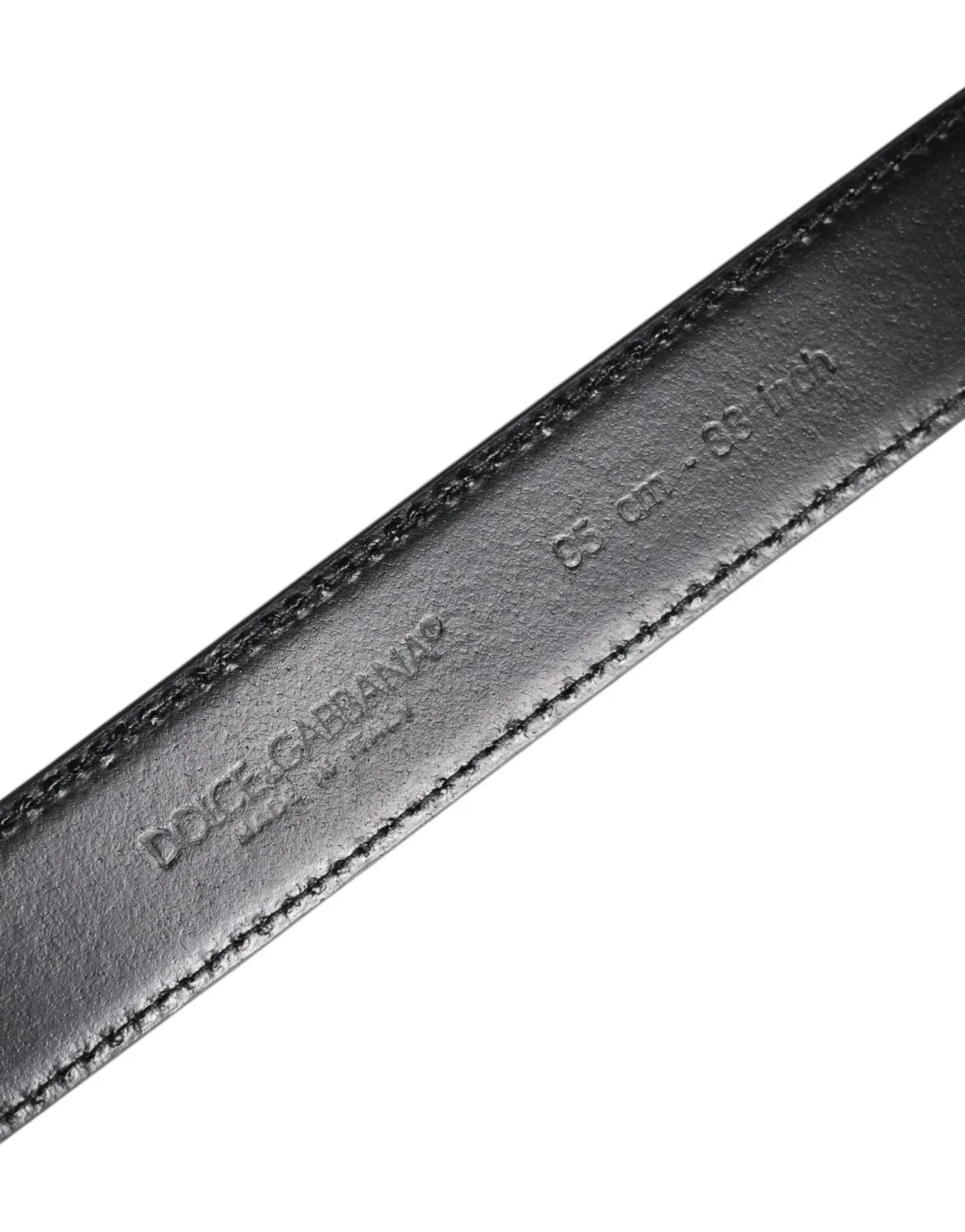 Dolce & Gabbana Black Calf Leather Silver Metal Buckle Belt sold by Siebentaschen product image thumbnail 5