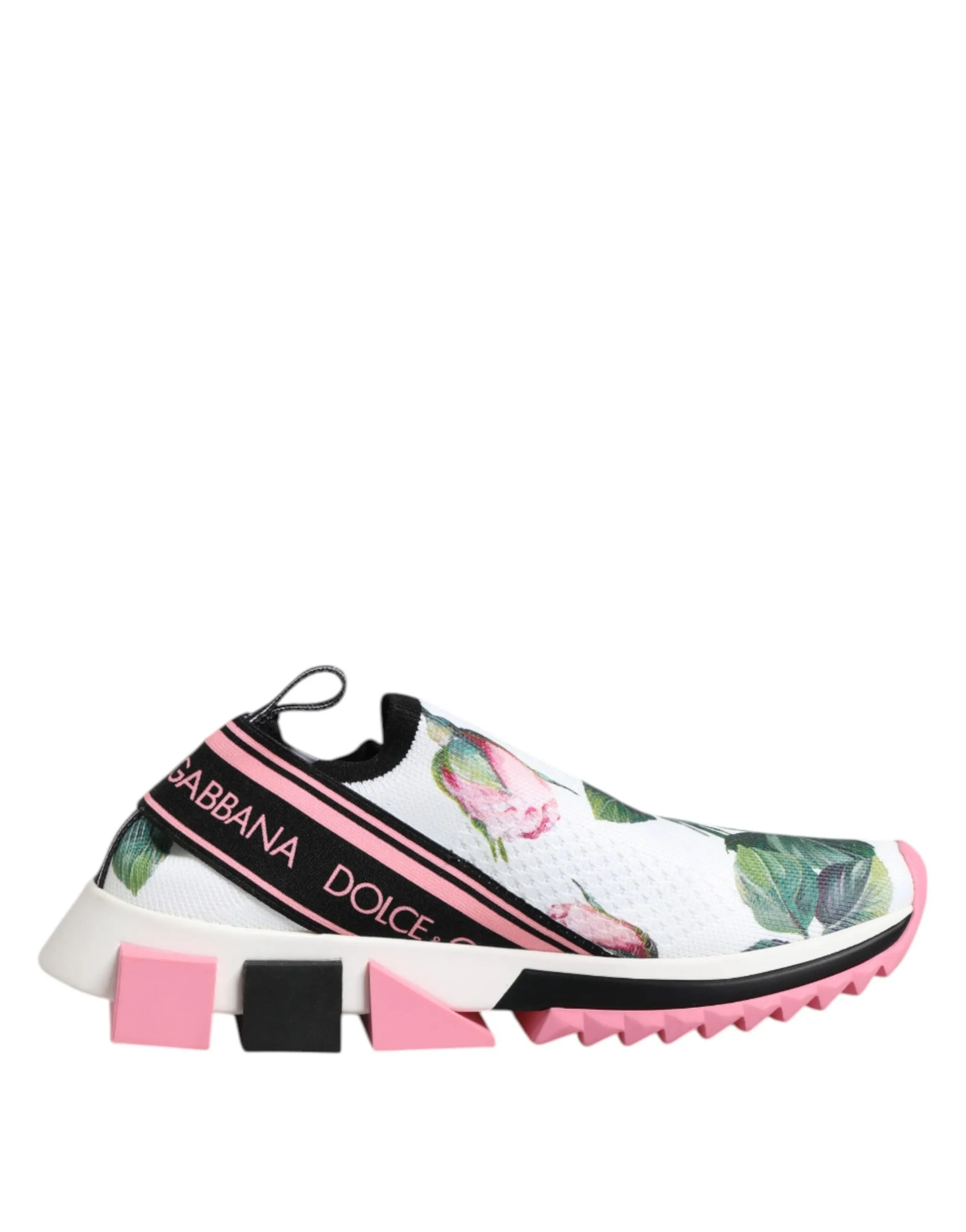 Dolce & Gabbana White Rose Print Sorrento Sneakers Shoes sold by Siebentaschen product image thumbnail 2