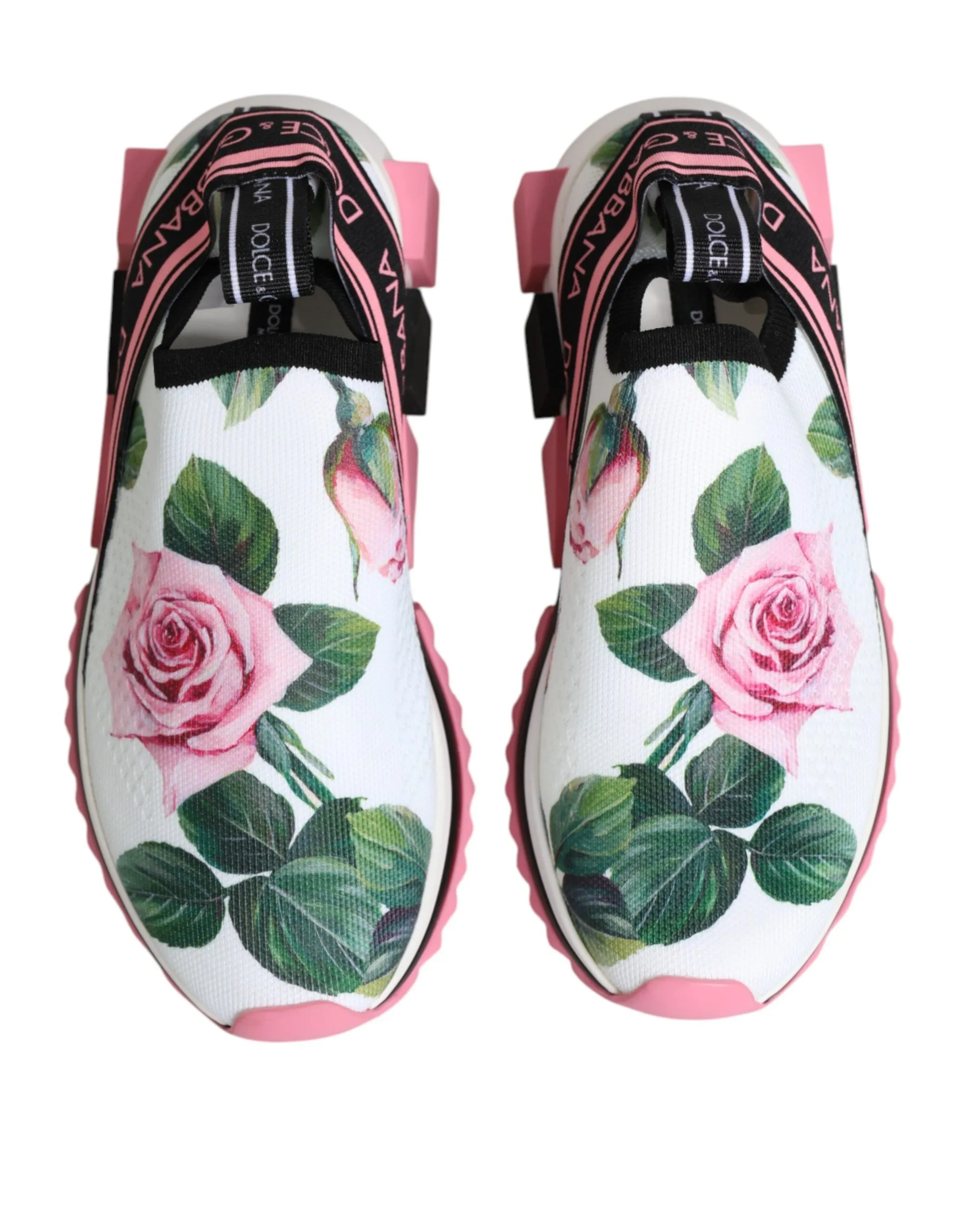 Dolce & Gabbana White Rose Print Sorrento Sneakers Shoes sold by Siebentaschen product image thumbnail 4
