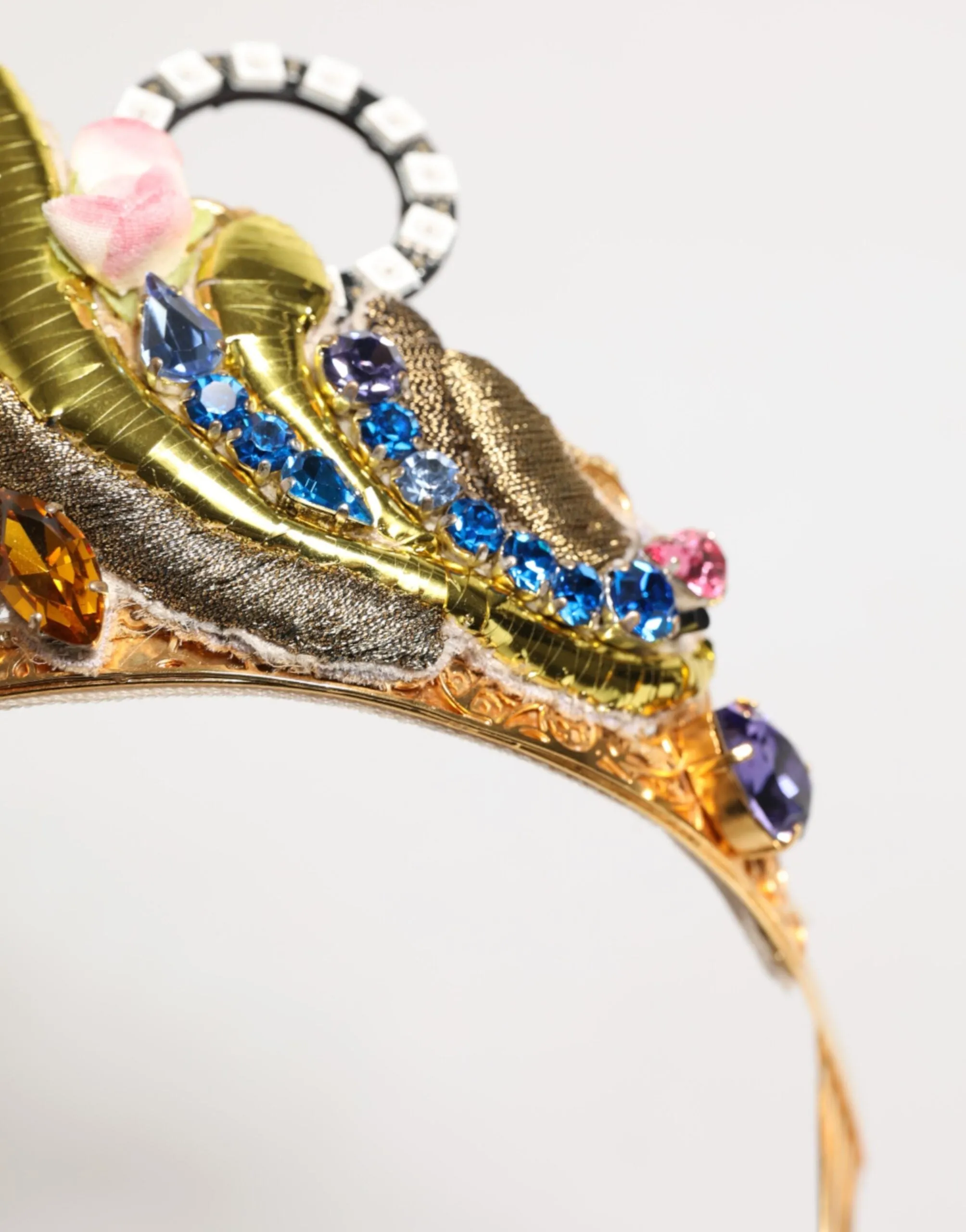 Dolce & Gabbana Gold Brass Crystal Embellished Headpiece Crown Diadem Tiara sold by Siebentaschen product image thumbnail 4