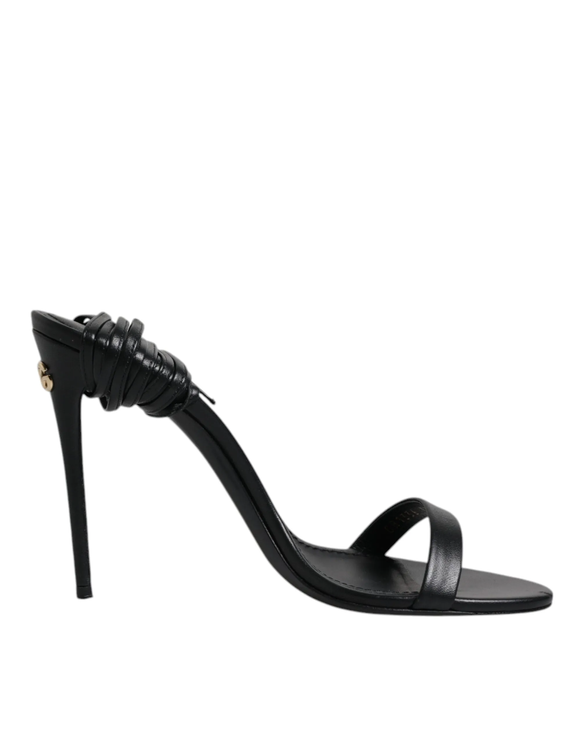 Dolce & Gabbana Black Leather Stiletto Heels Sandals Shoes sold by Siebentaschen product image thumbnail 2
