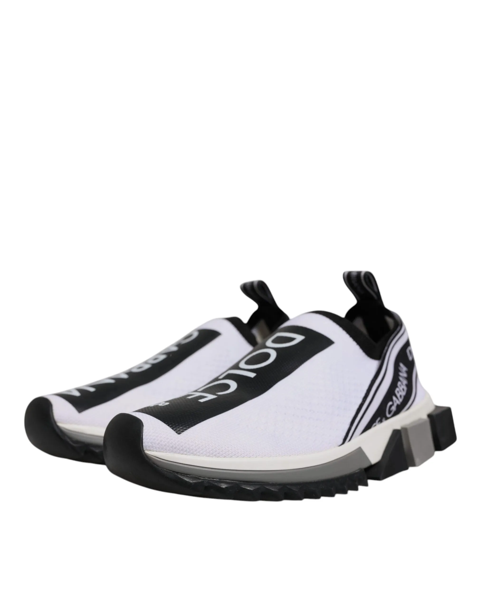 Dolce & Gabbana Black White Slip On Sorrento Sneakers Shoes sold by Siebentaschen product image thumbnail 4