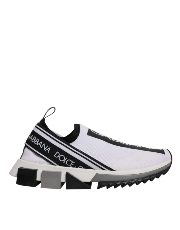 Dolce & Gabbana Black White Slip On Sorrento Sneakers Shoes sold by Siebentaschen