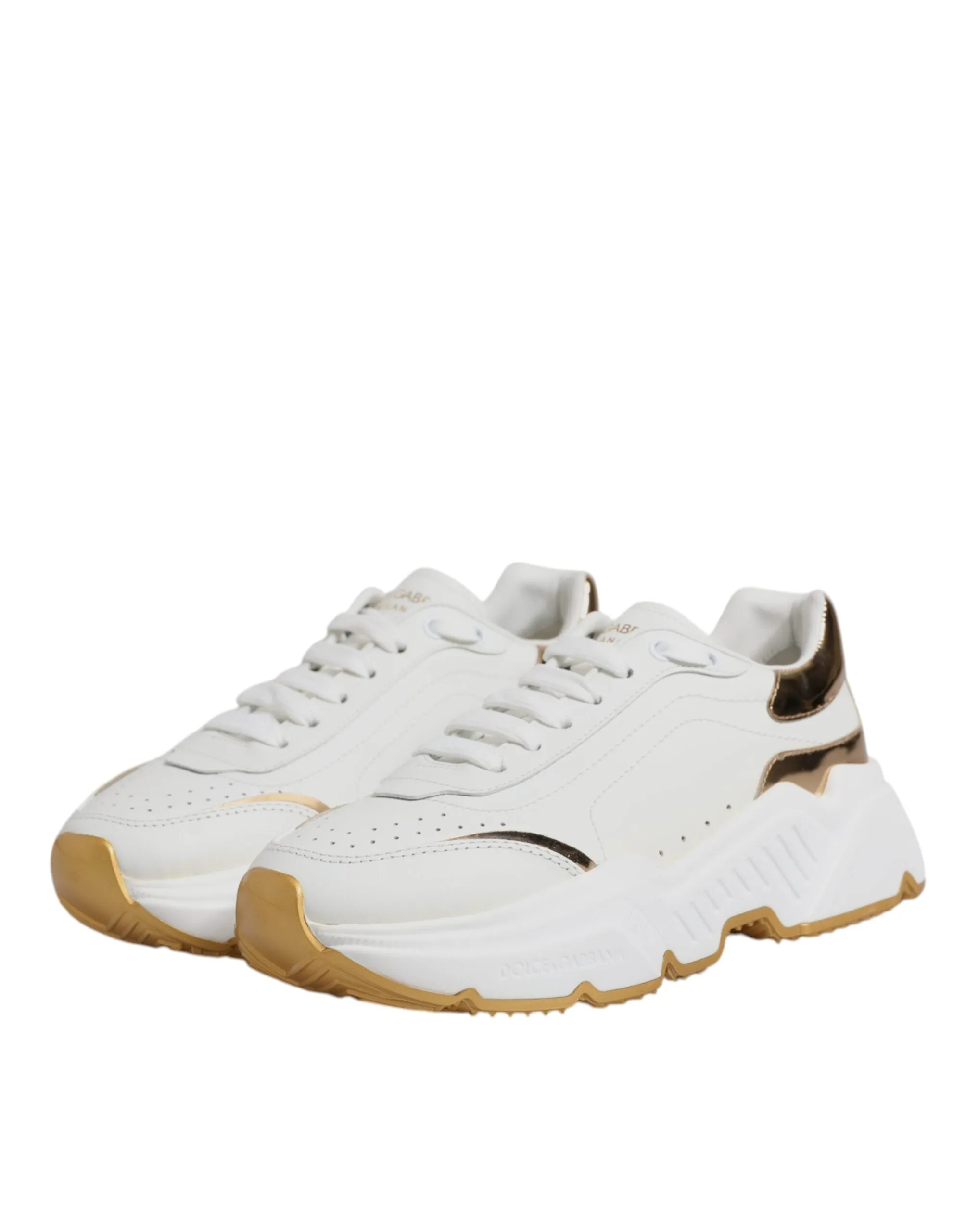 Dolce & Gabbana White Gold Daymaster Low Top Sneakers Shoes sold by Siebentaschen product image thumbnail 5