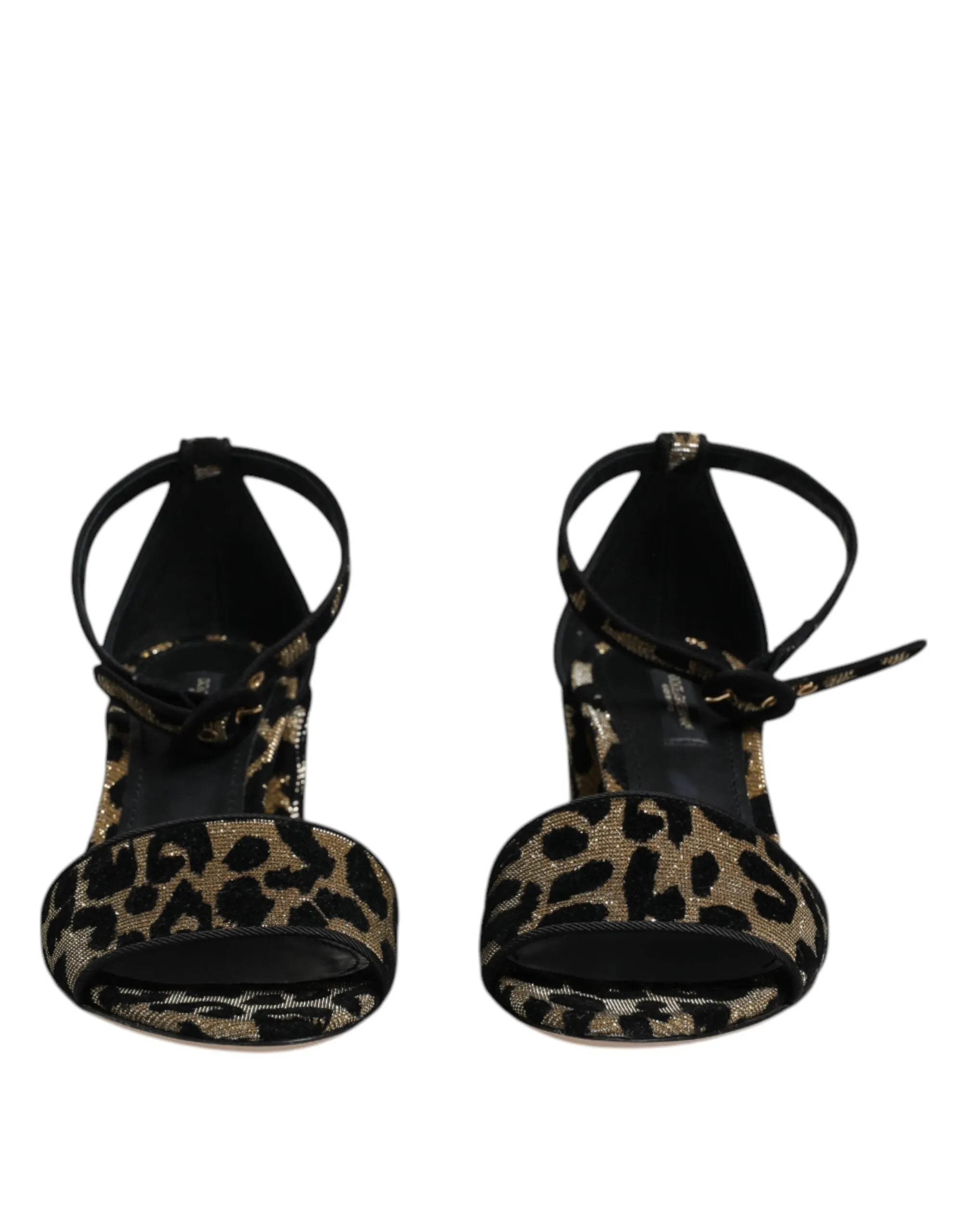 Dolce & Gabbana Gold Leopard Ankle Strap Heels Sandals Shoes sold by Siebentaschen product image thumbnail 3