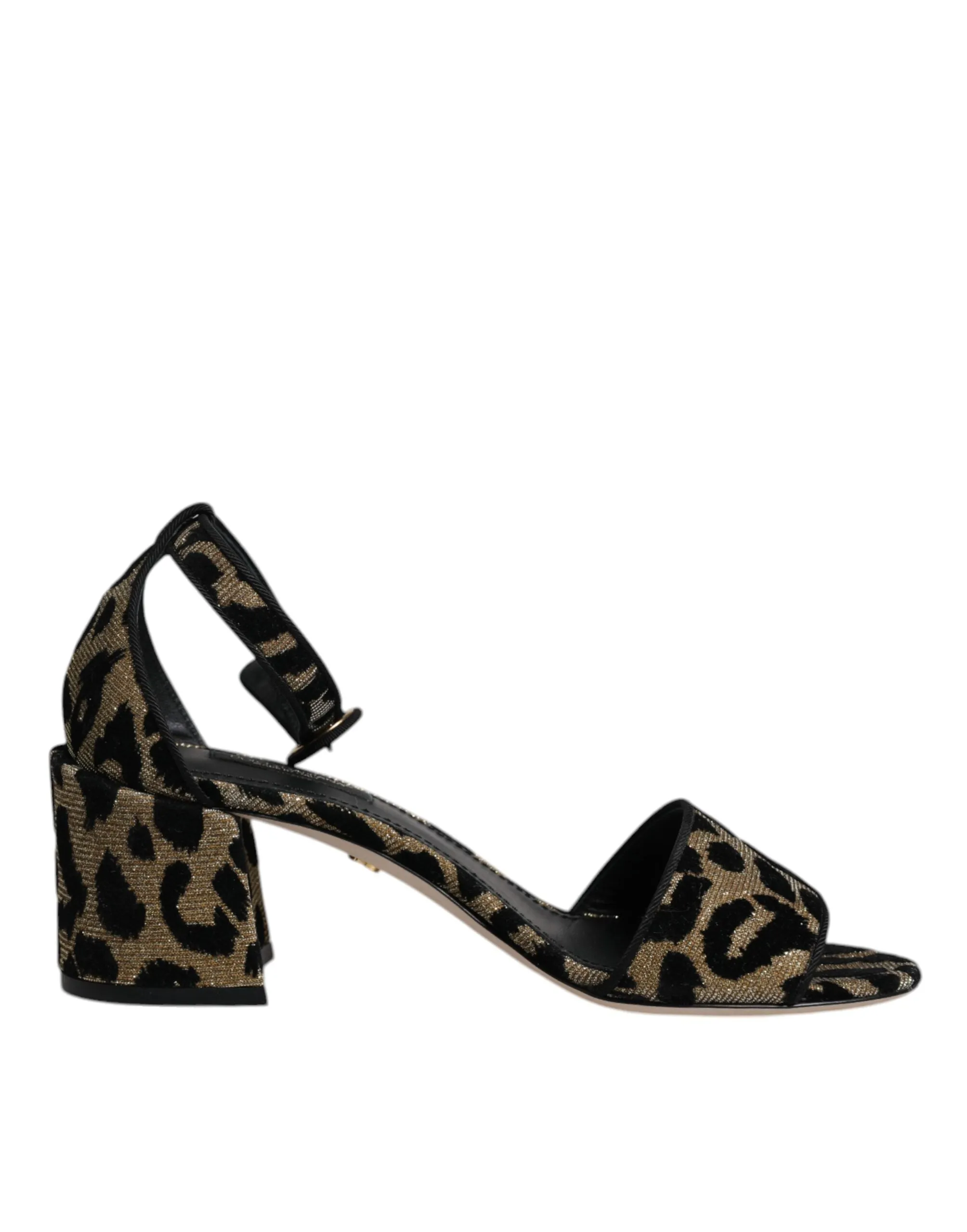 Dolce & Gabbana Gold Leopard Ankle Strap Heels Sandals Shoes sold by Siebentaschen