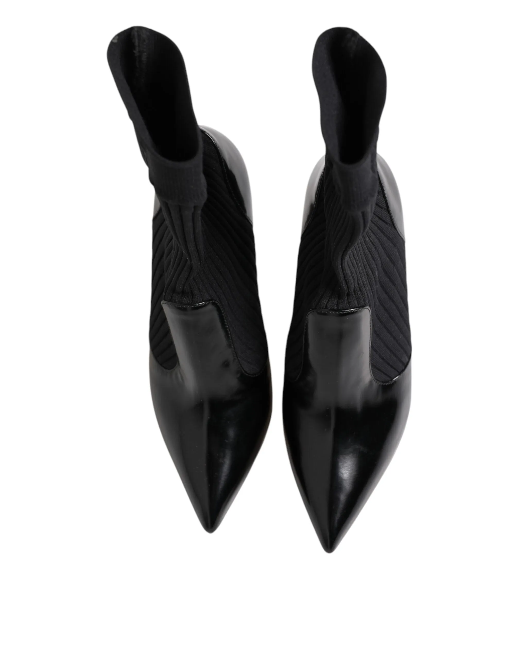 Dolce & Gabbana Black Stretch Stilettos Booties Socks Shoes sold by Siebentaschen product image thumbnail 5