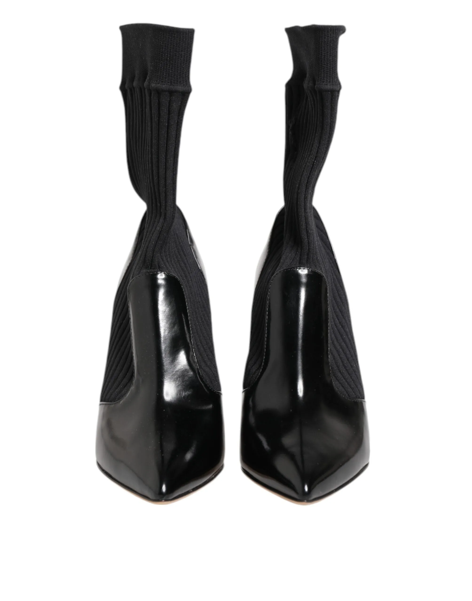 Dolce & Gabbana Black Stretch Stilettos Booties Socks Shoes sold by Siebentaschen product image thumbnail 3