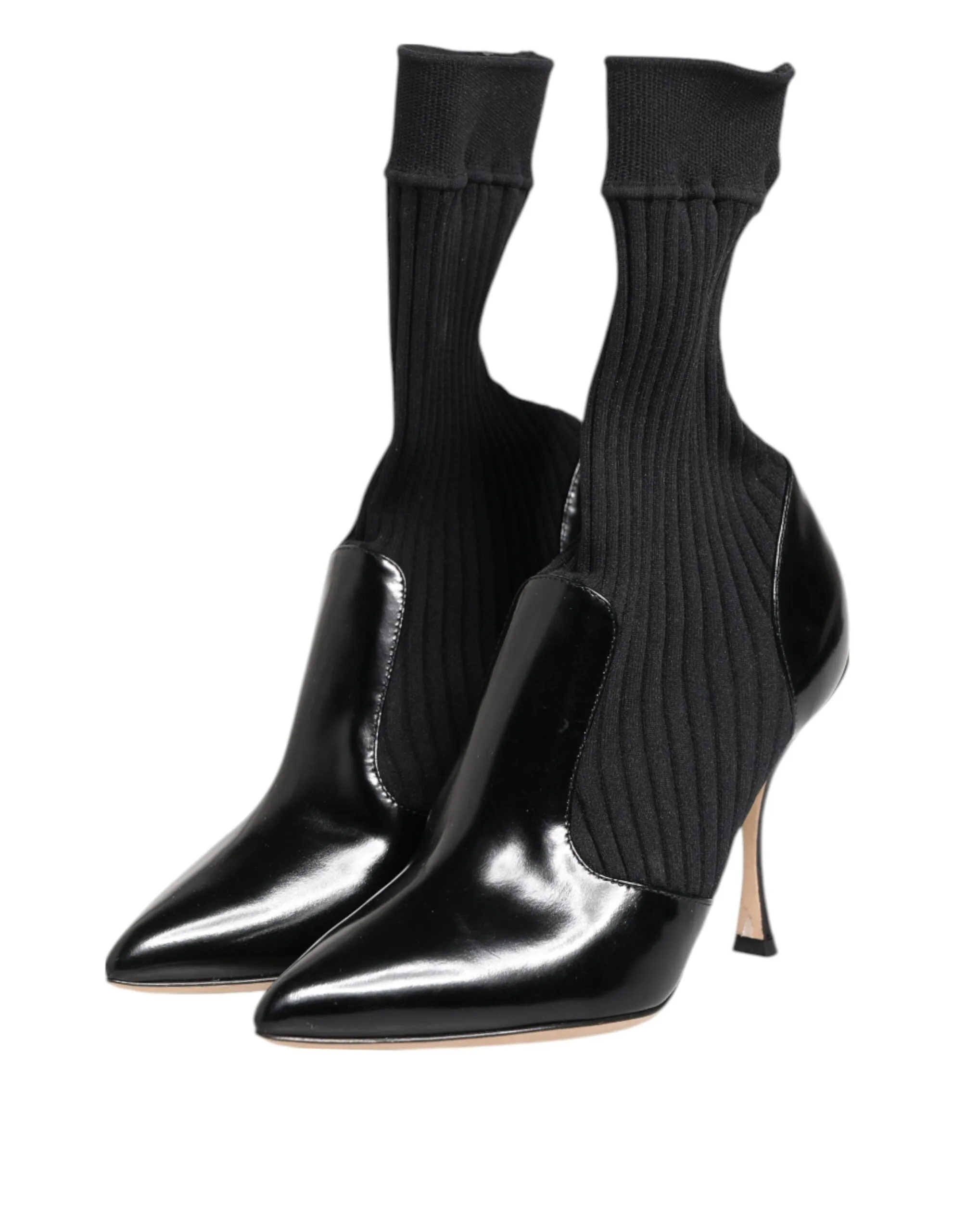 Dolce & Gabbana Black Stretch Stilettos Booties Socks Shoes sold by Siebentaschen product image thumbnail 4